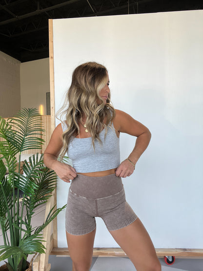 Mocha Level Up Hot Shot Shorts