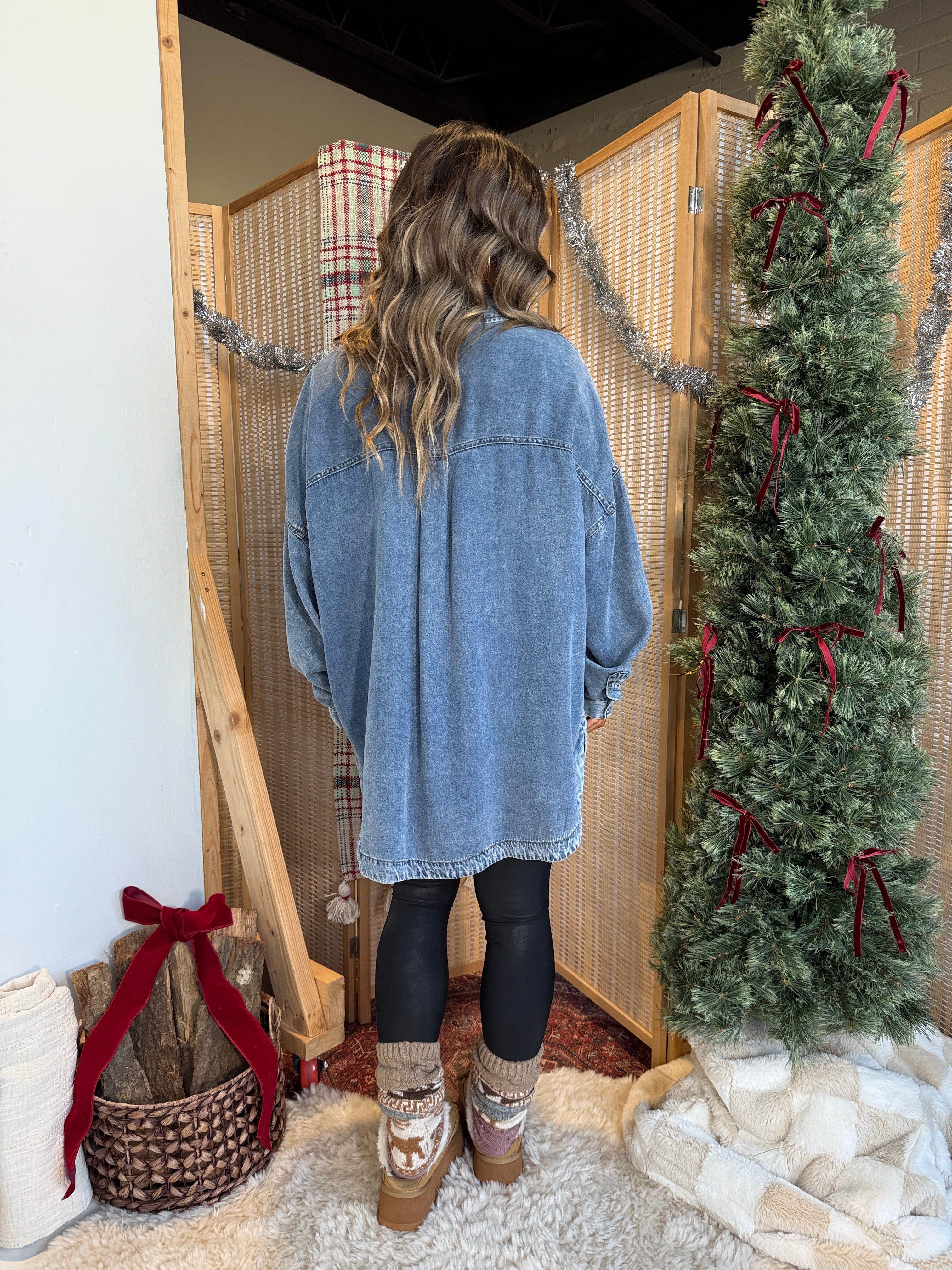 Late Evenings Button Down Chambray