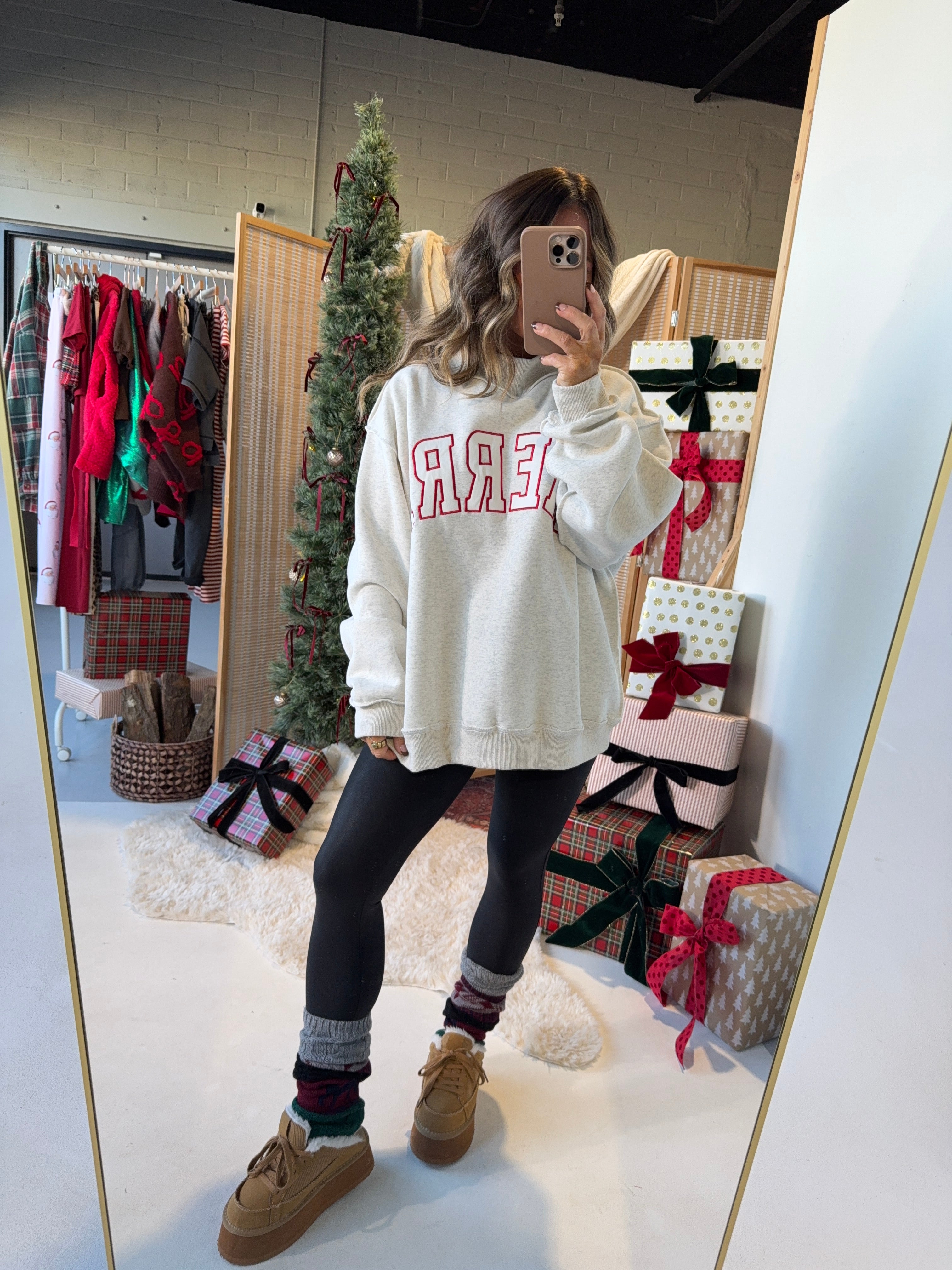 Nordic Snowflake Leg Warmers Hunter