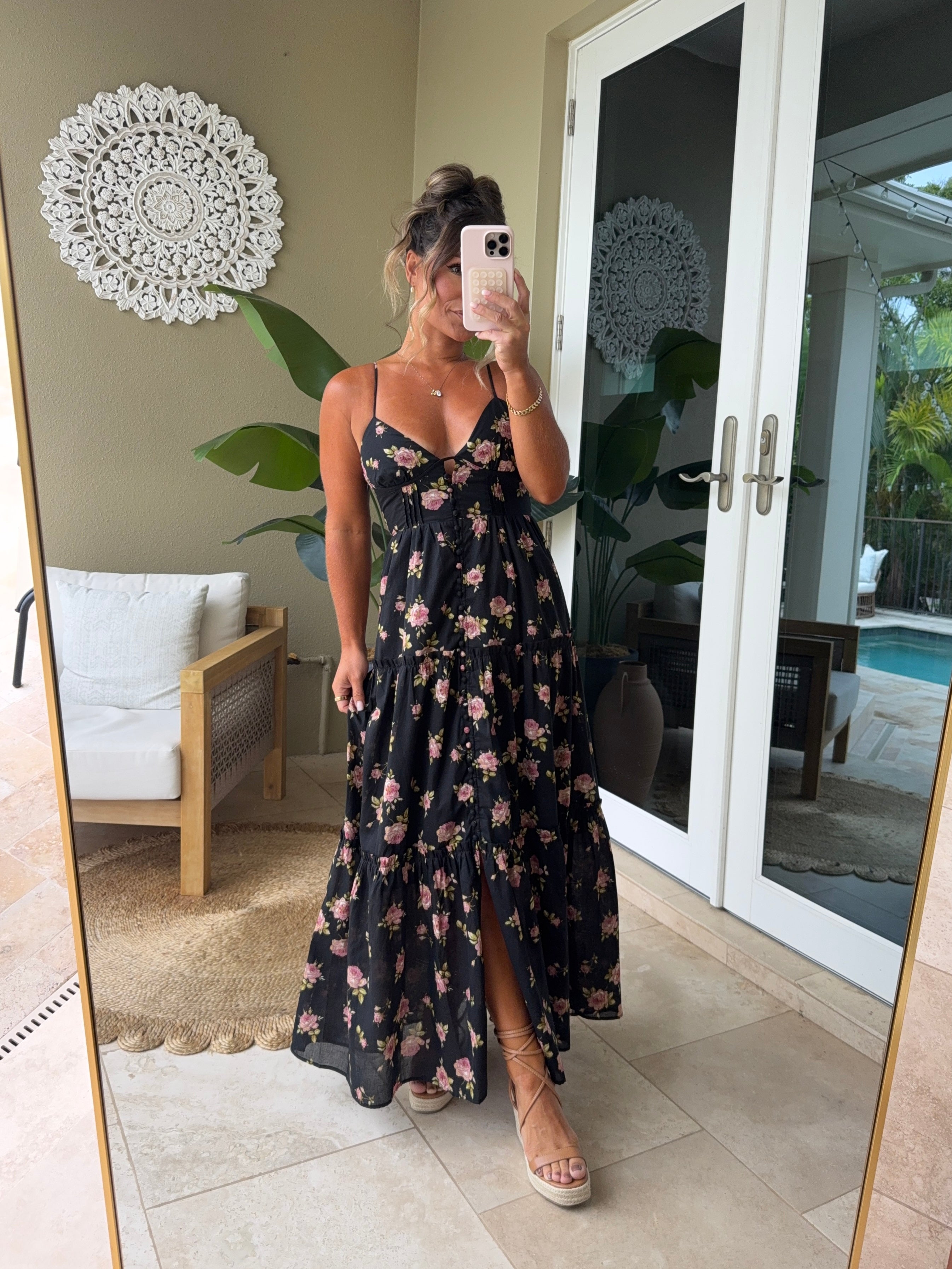 Wild Rose Midi Dress Night Rosette