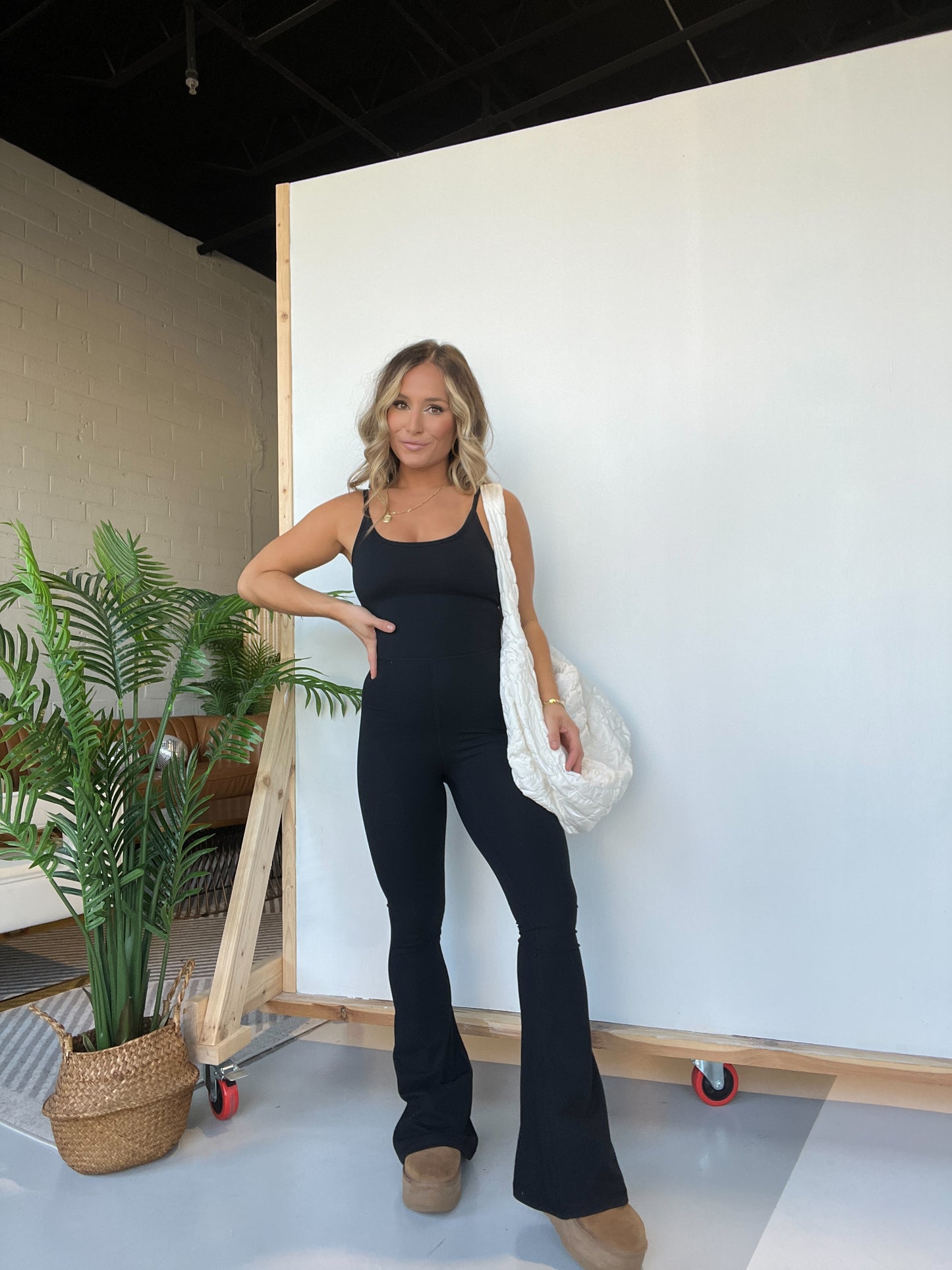 Boss Babe Flared Jumpsuit Black