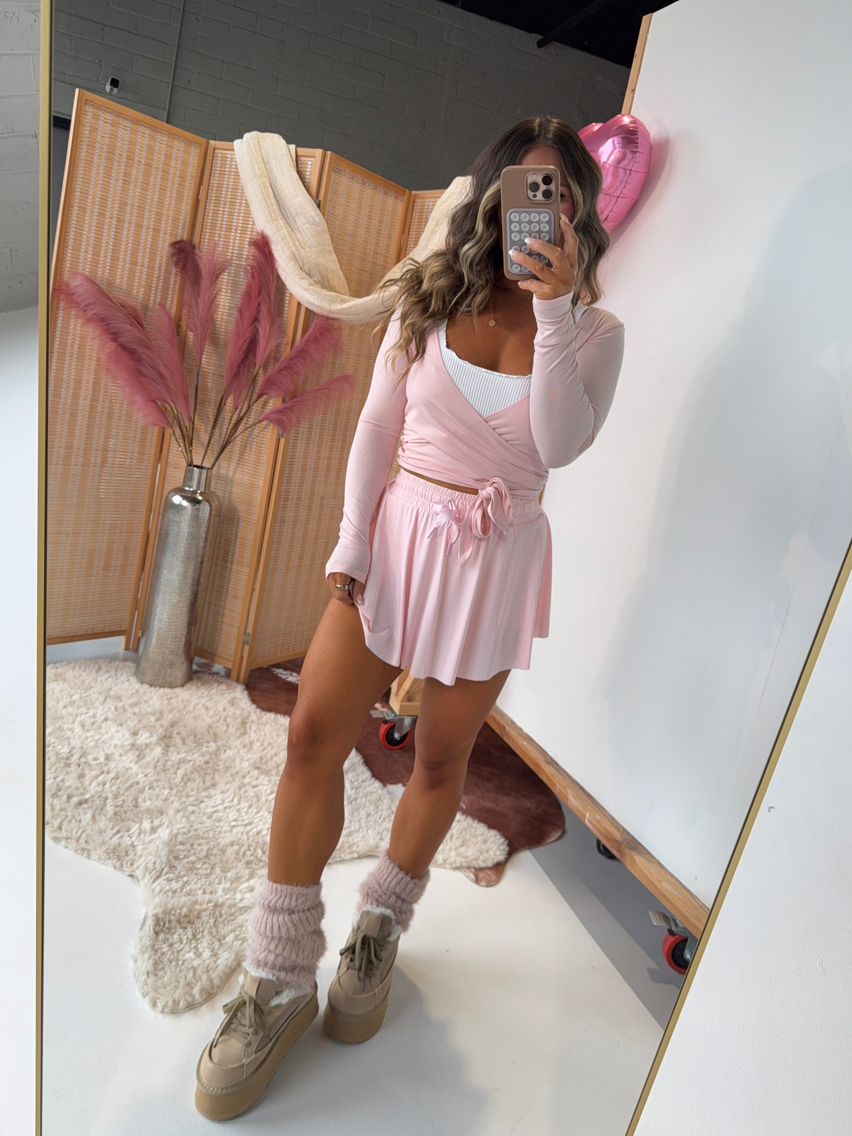 Eyelash Leg Warmers Blush