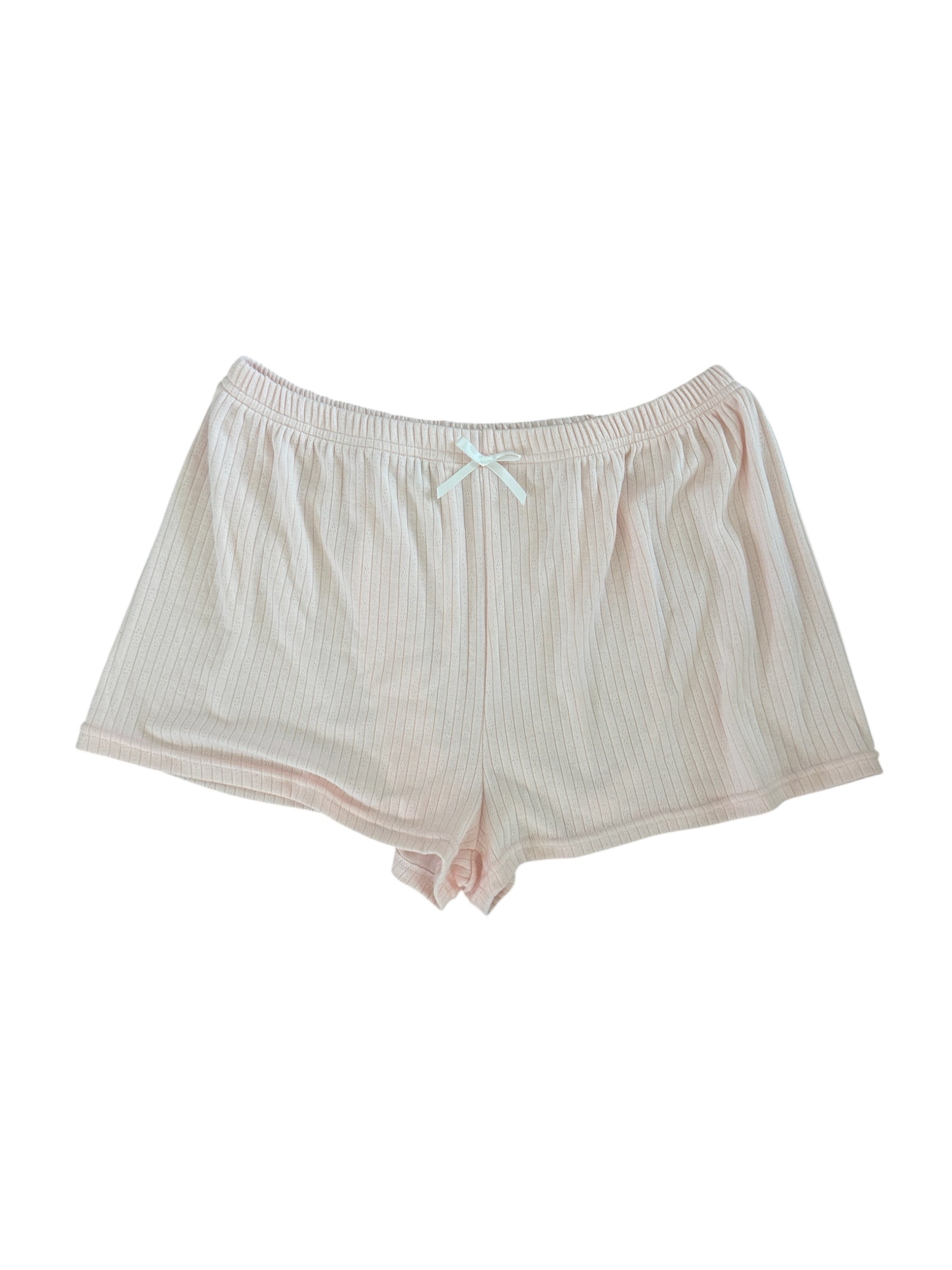 Pretty in Pink Pointelle Lounge Shorts Pink