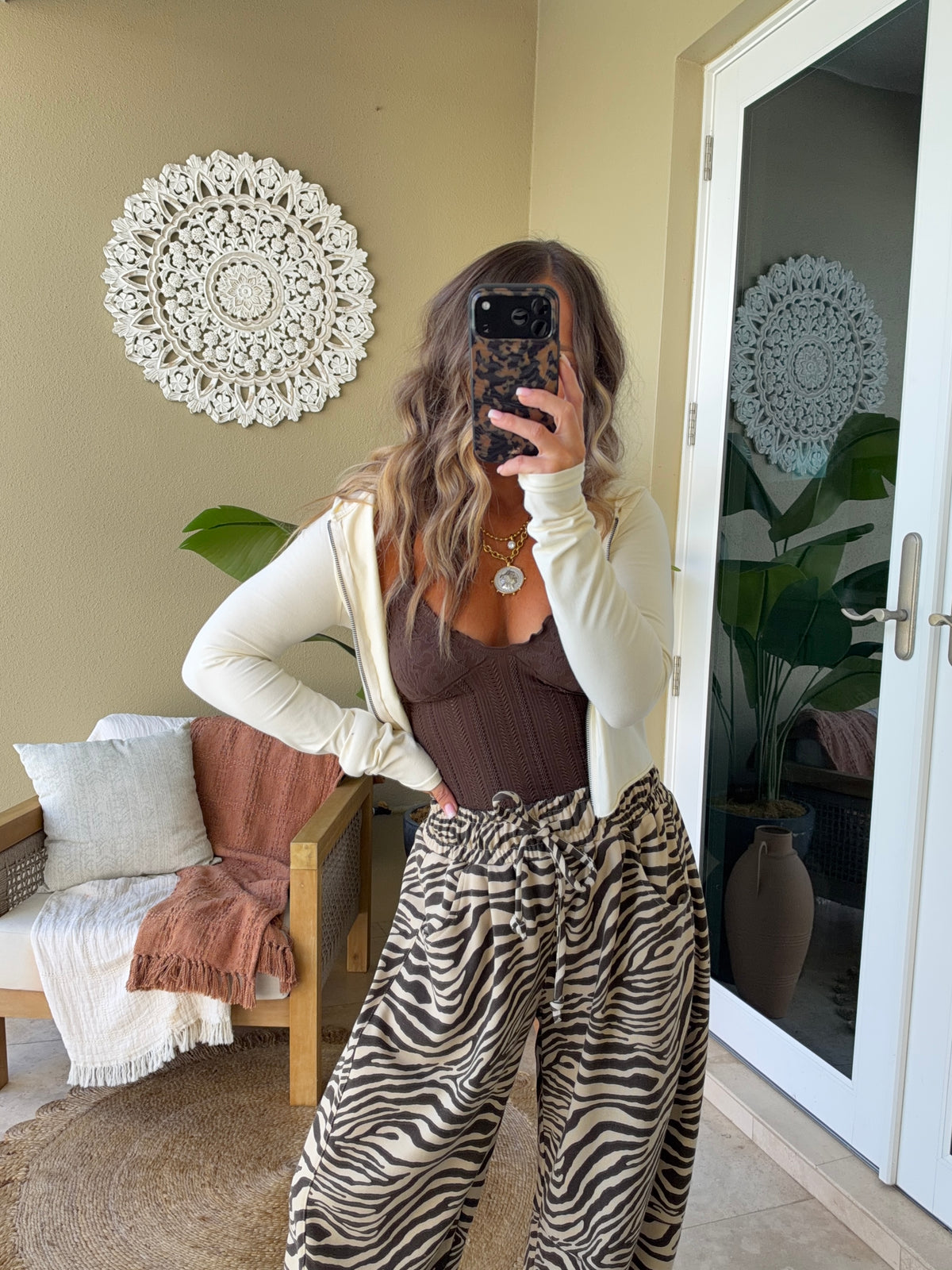 Fable Eyelet Tank Brown