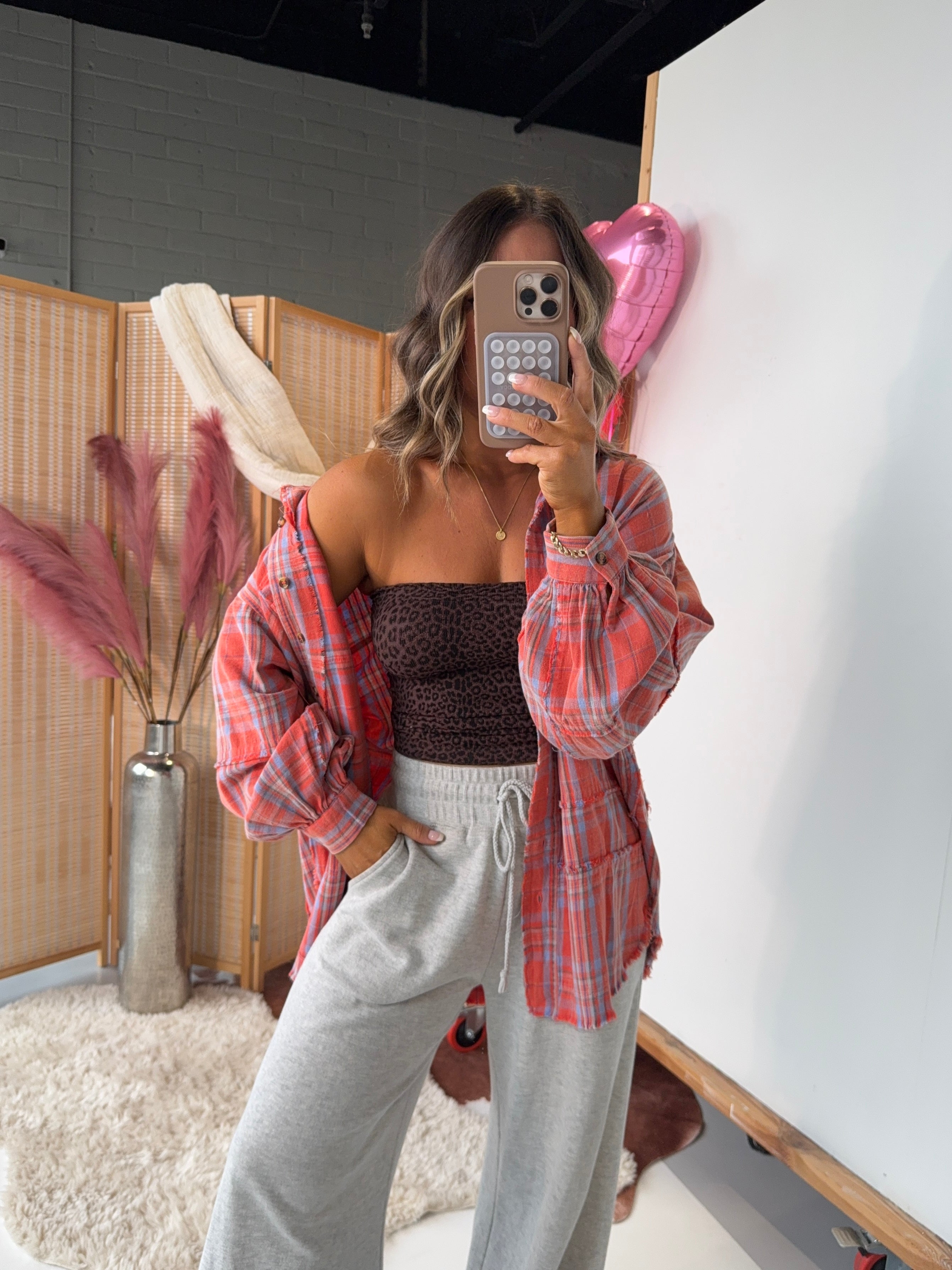 Heartthrob Tube Top Leopard Brown