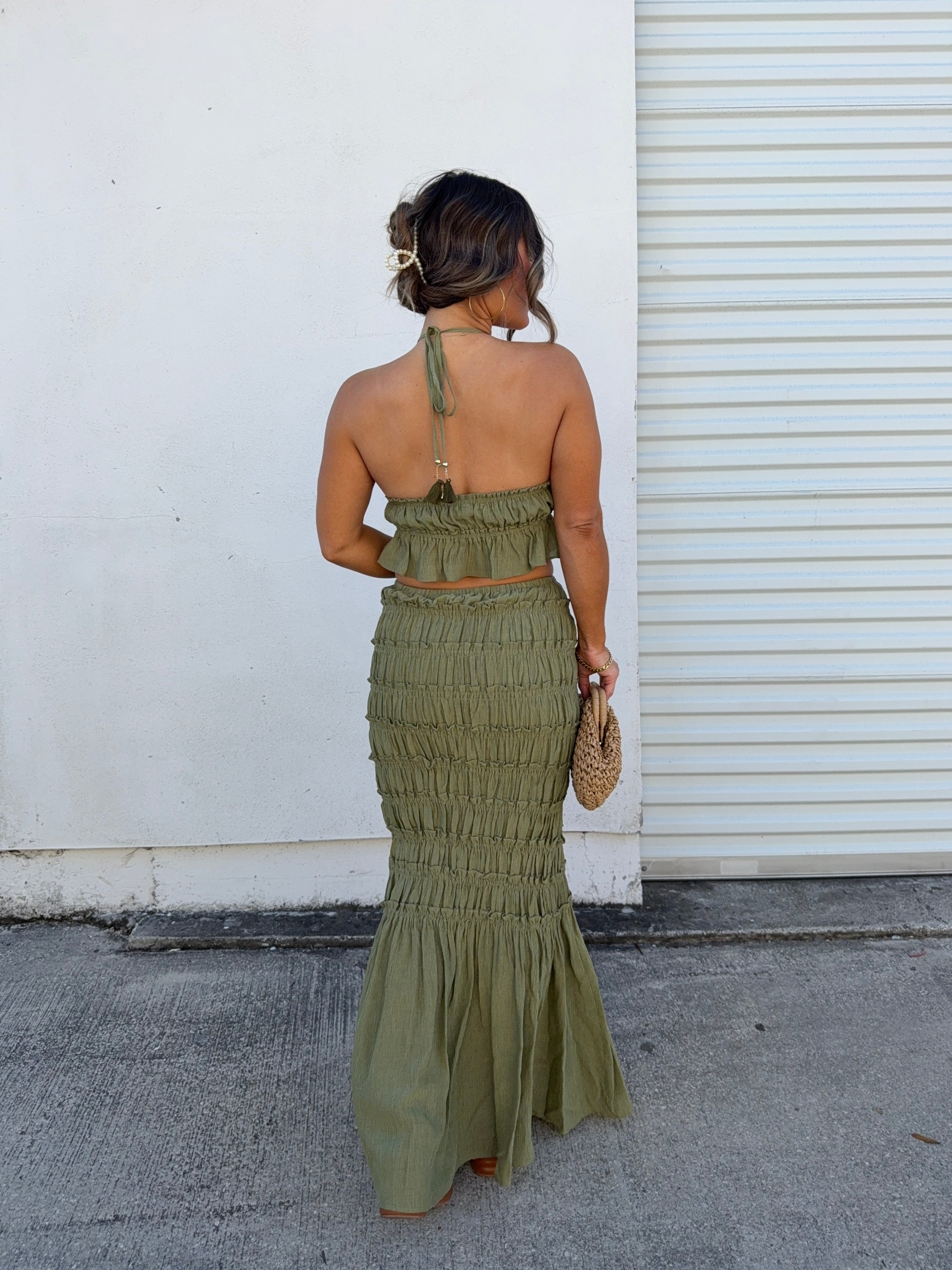 New Roots Skirt Set Light Olive
