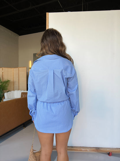 Nantucket Day Skort Set Blue Stripe