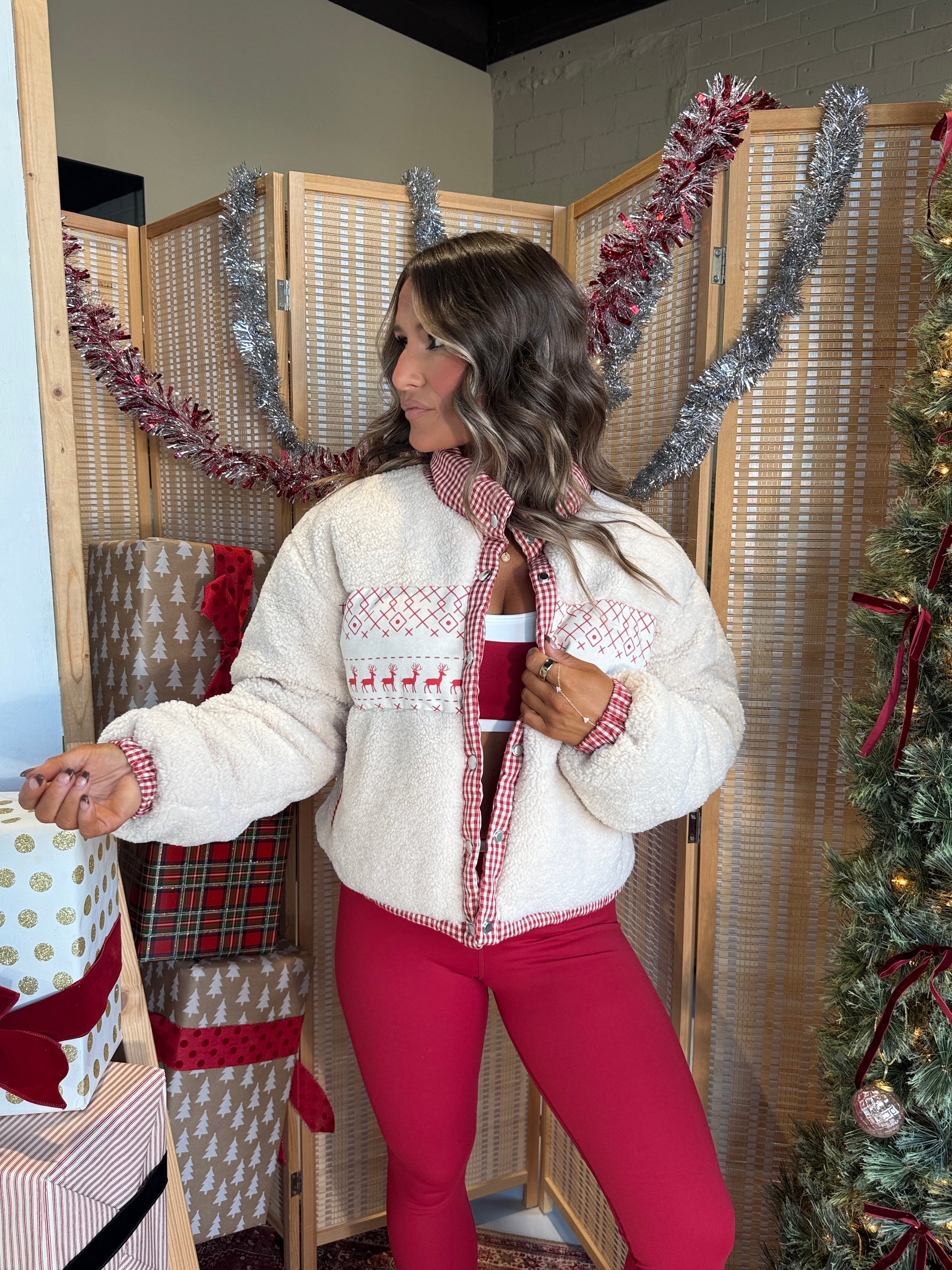 Rudolph Puffer Sherpa Jacket Cream