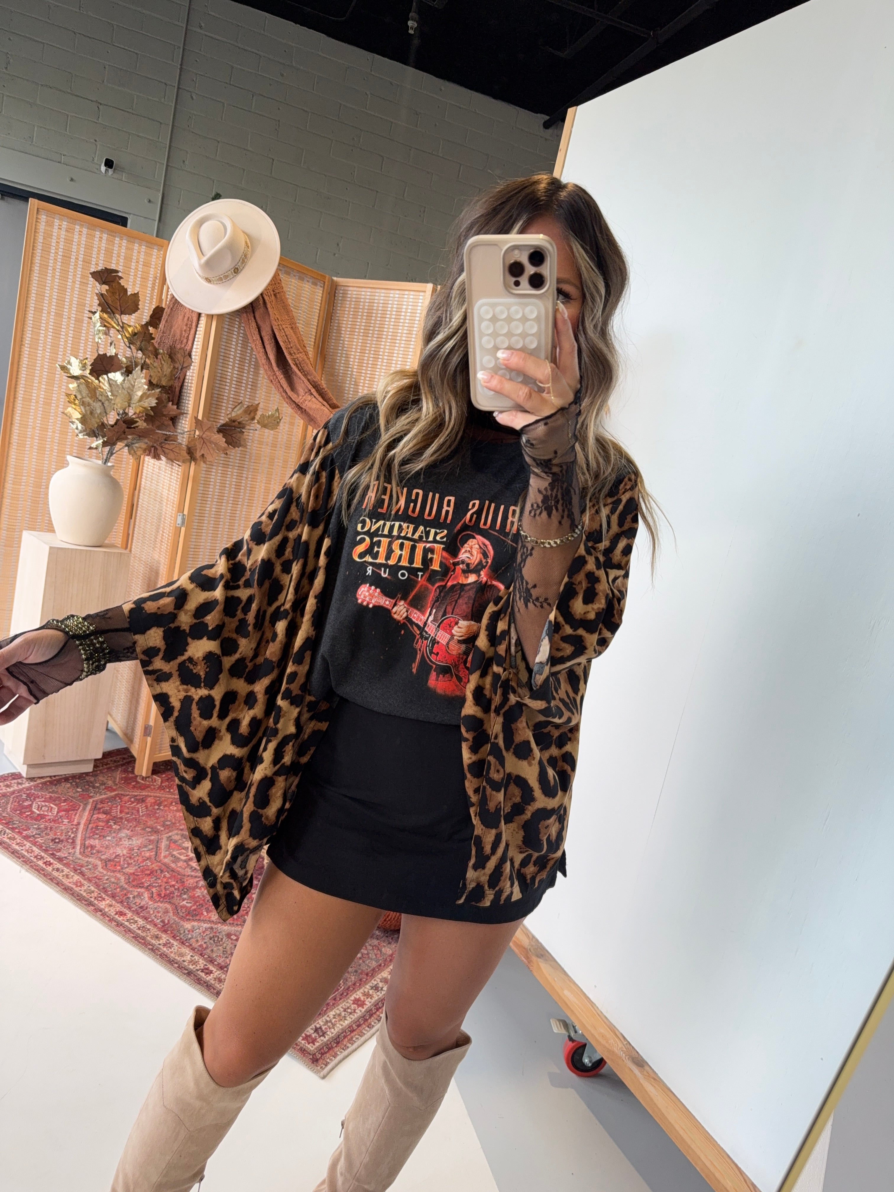 Darius Rucker Mix & Match Tee Black Cheetah