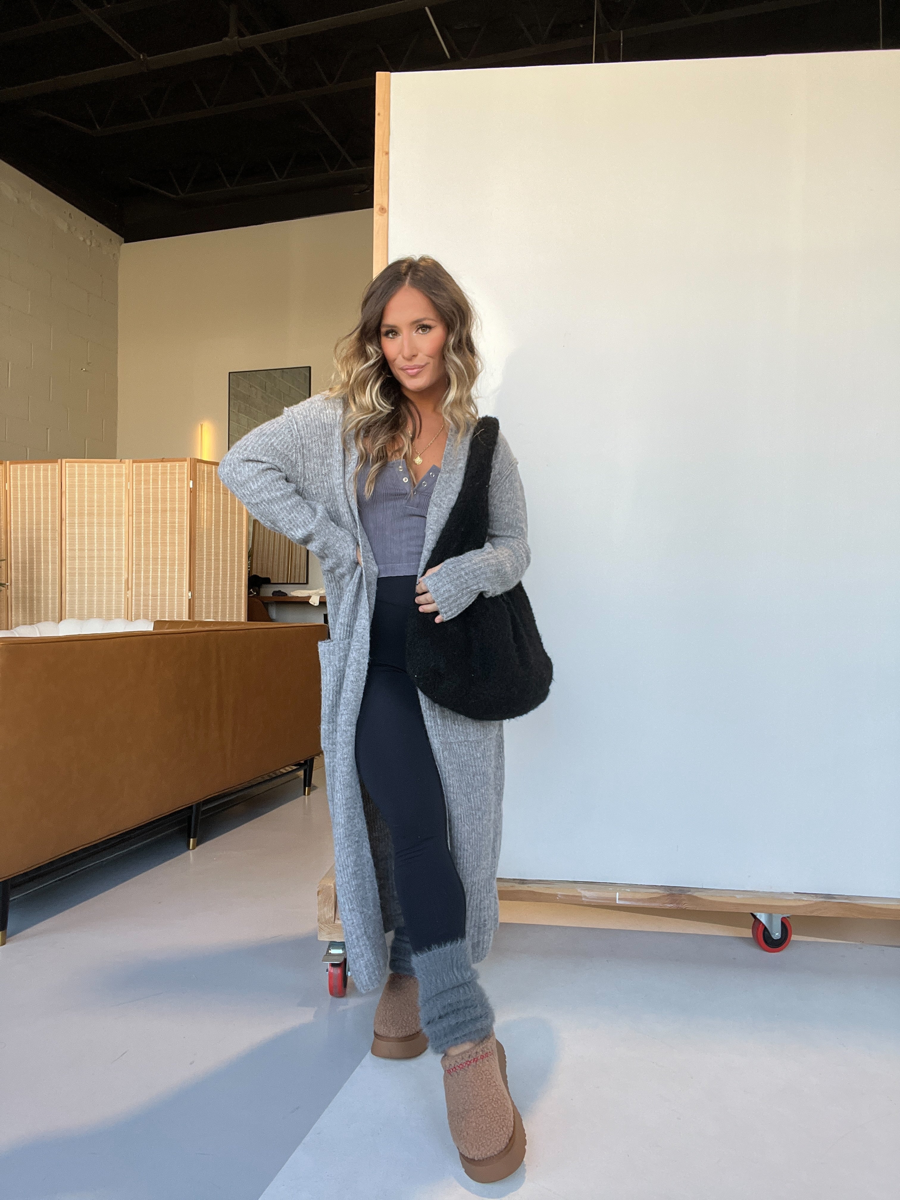 Winter Day Long Cardigan Grey