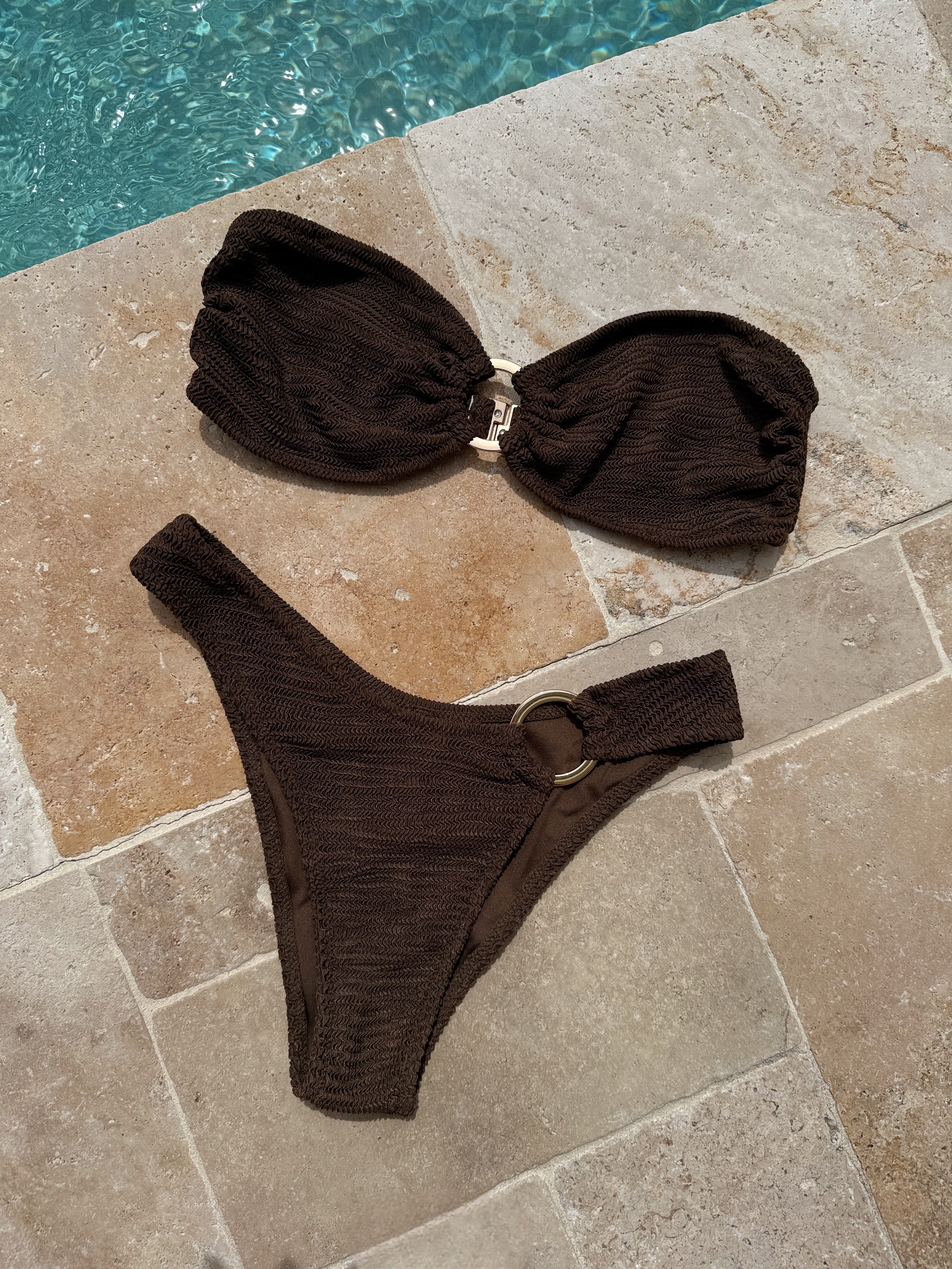 Coco Textured Bikini Bottoms