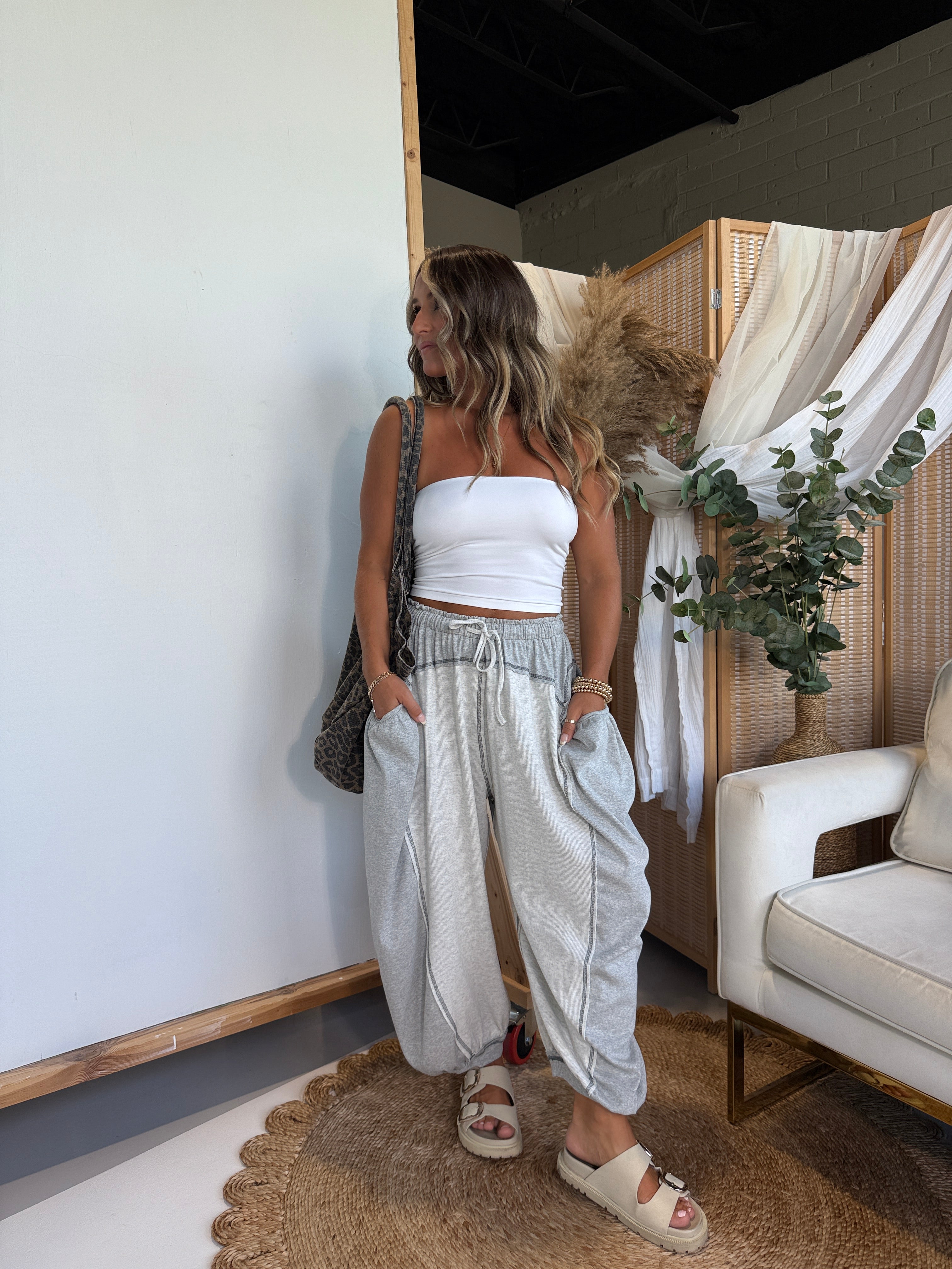 Soft Stay Lounge Pants Oatmeal Grey