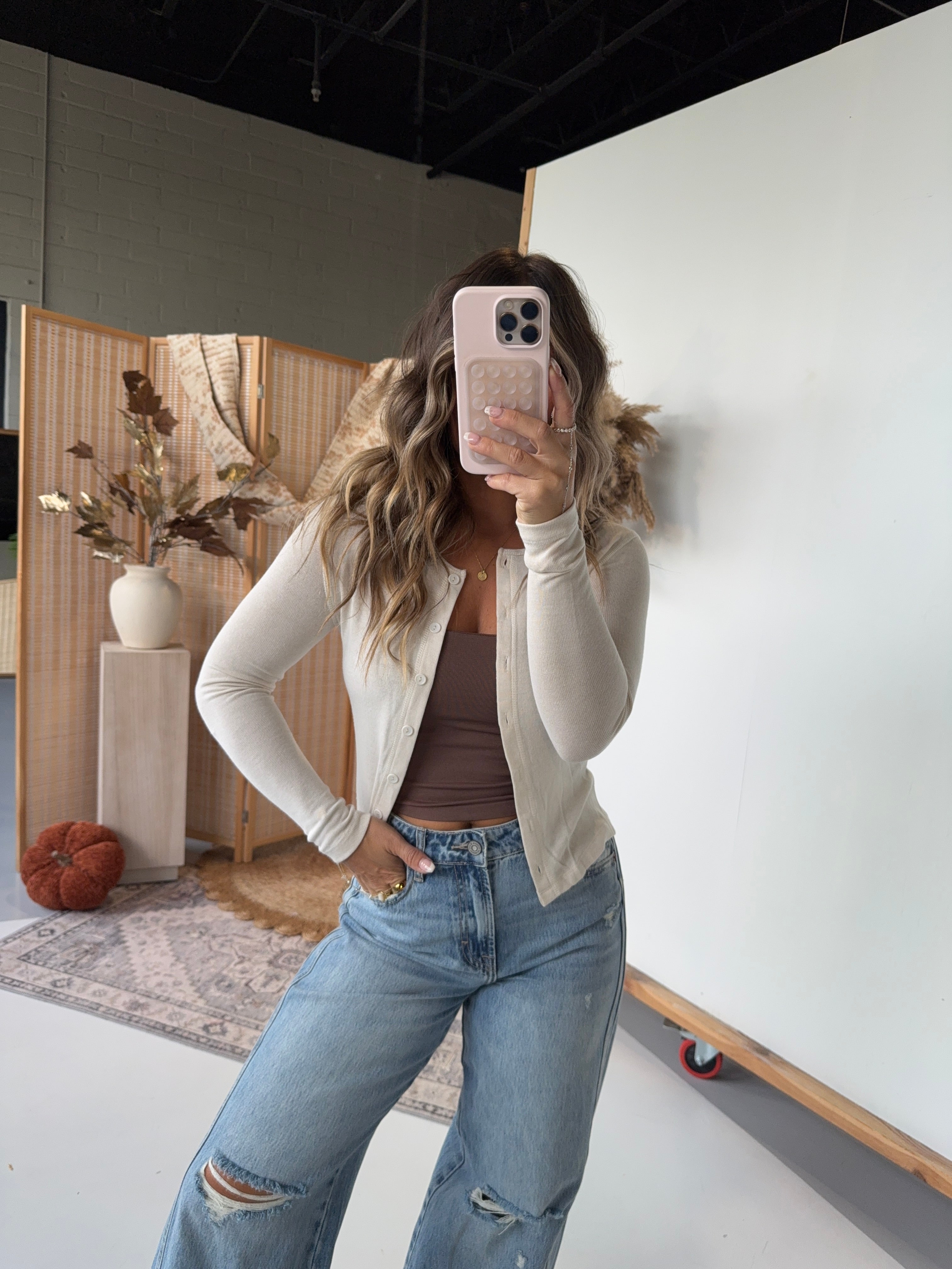 September Gloom Knit Cardigan Ecru