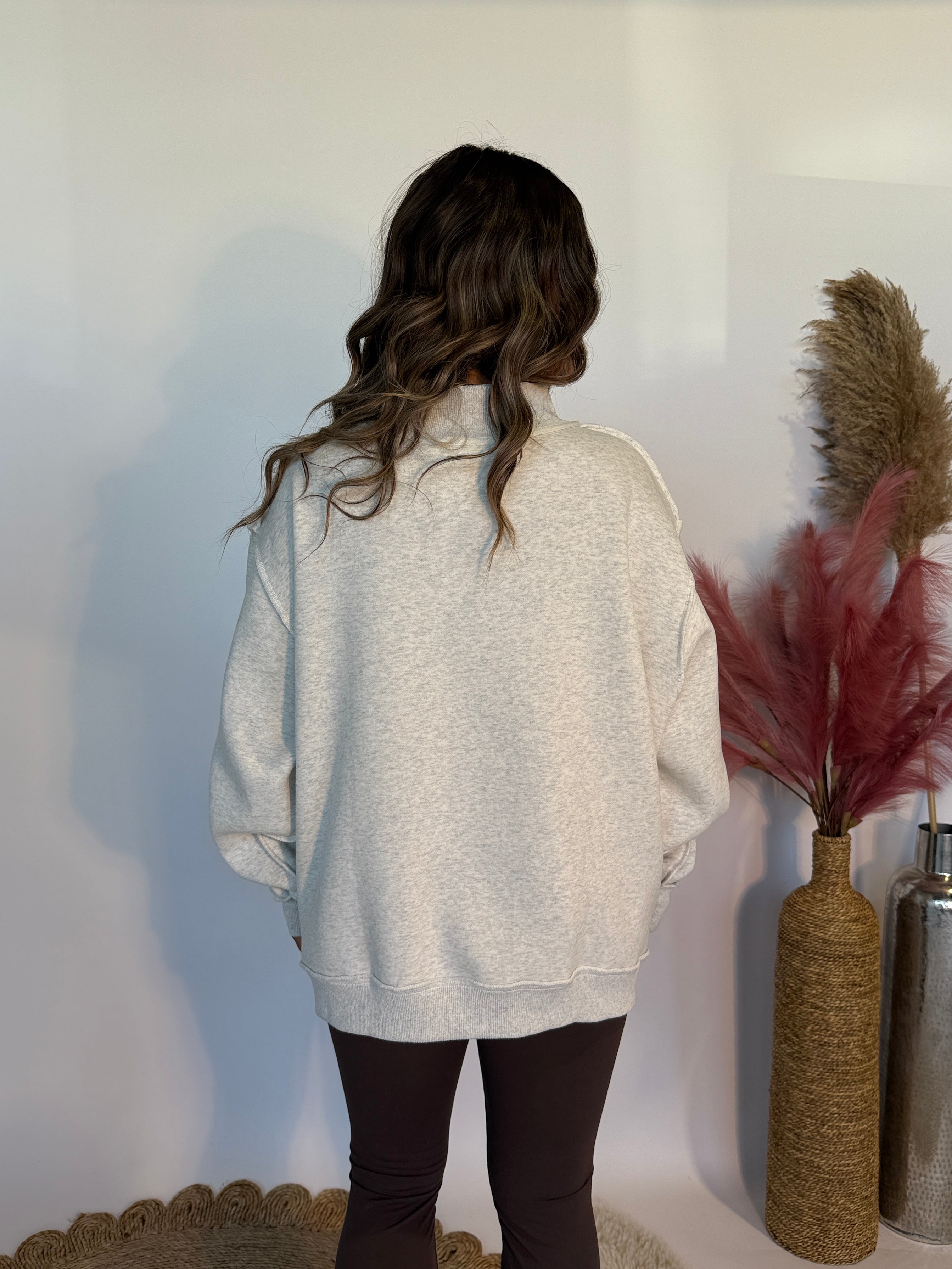 Pilates/Yoga Reversible Mockneck Grey/Brown