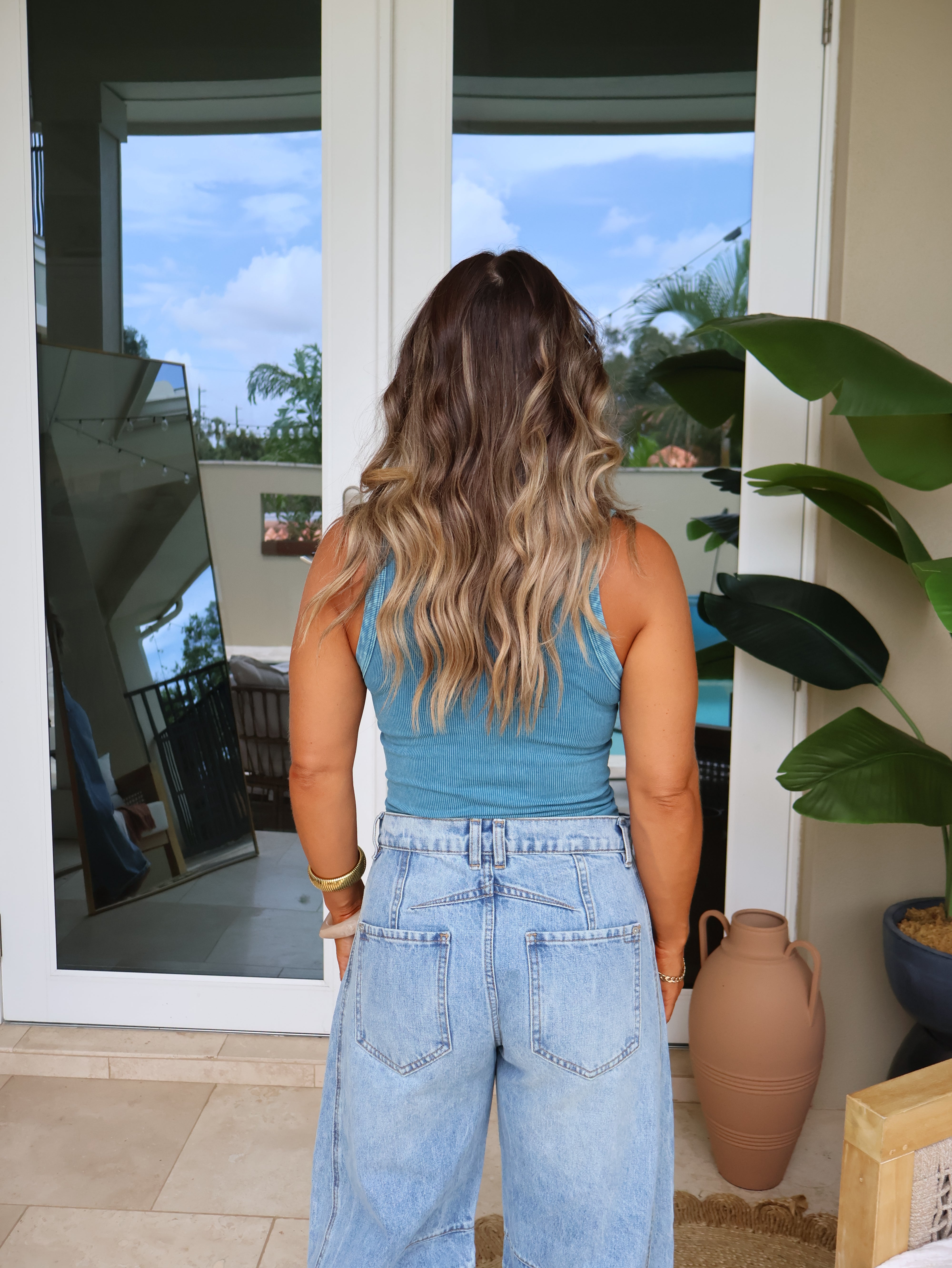 Weekend Escape Tank Vintage Teal