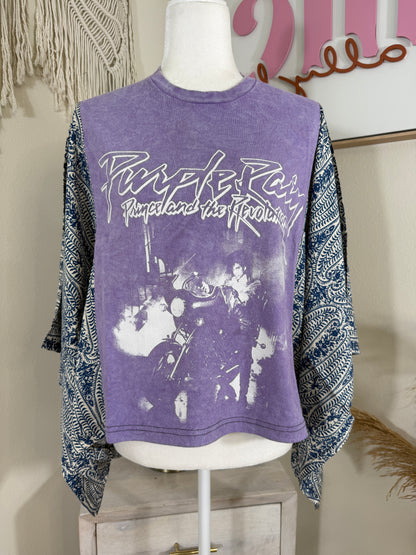Purple Rain Mix & Match Tee Purple Blue Floral