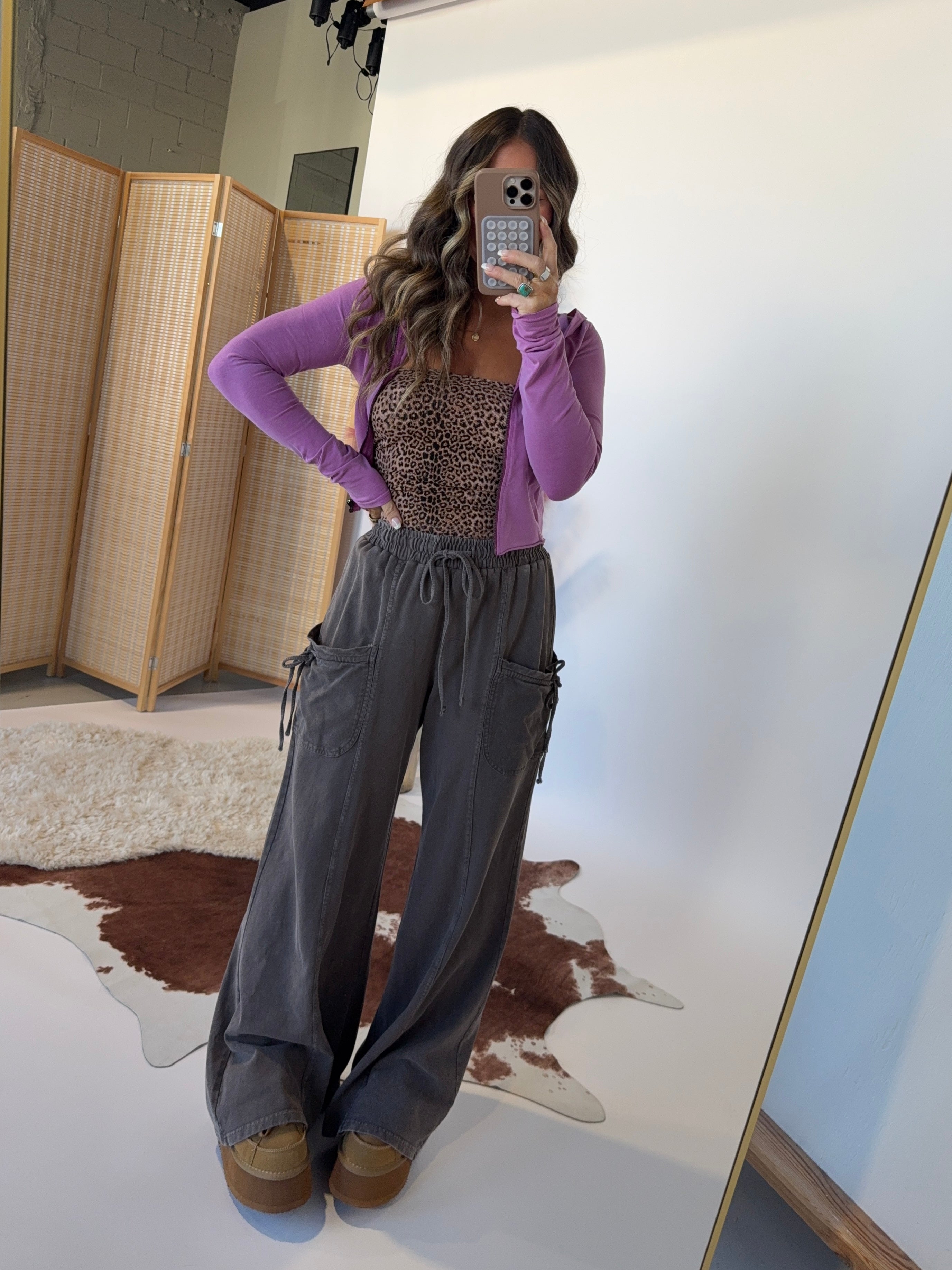 Full Bloom Washed Lounge Pants Espresso