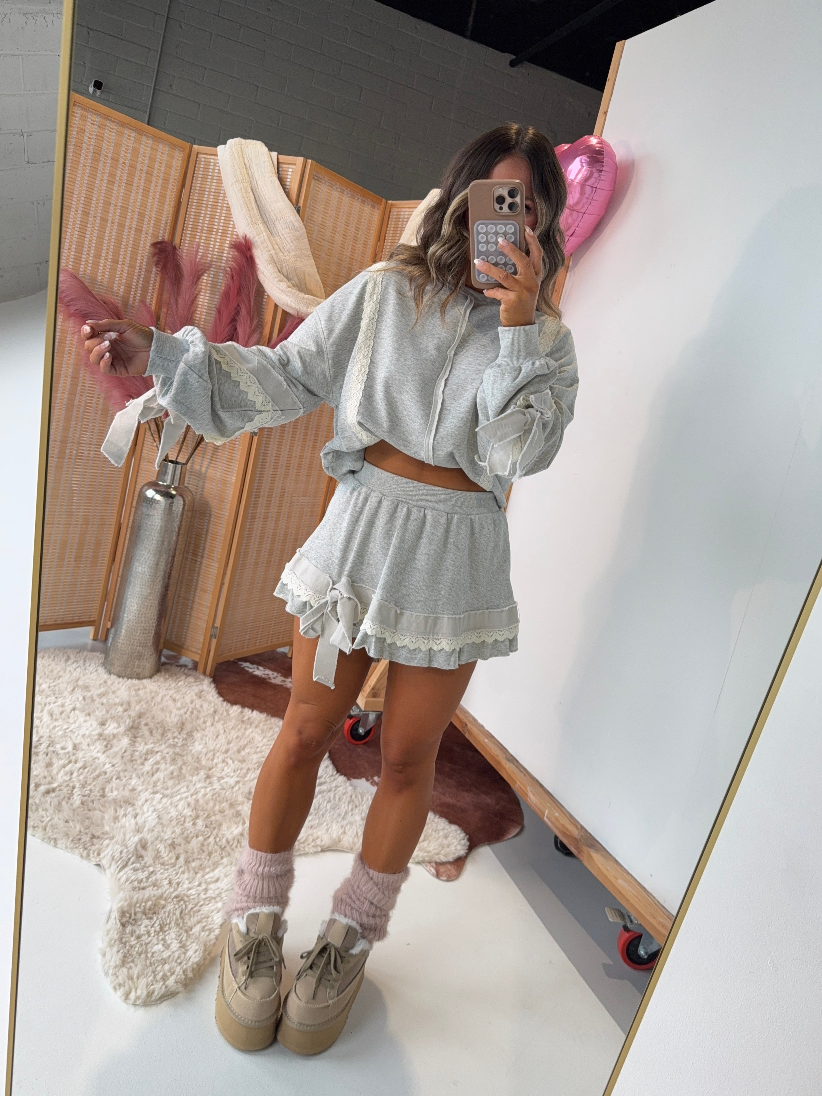 Eyelash Leg Warmers Blush