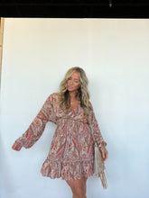 Load image into Gallery viewer, VINTAGE PAISLEY MINI DRESS MULTI
