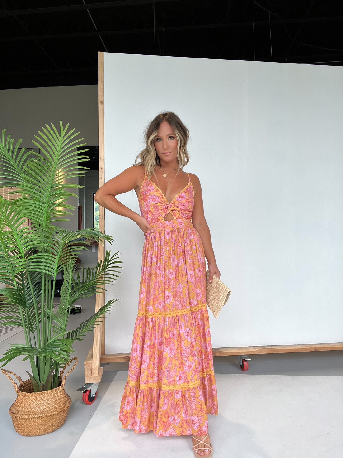 With the Sunflowers Maxi Dress Marigold