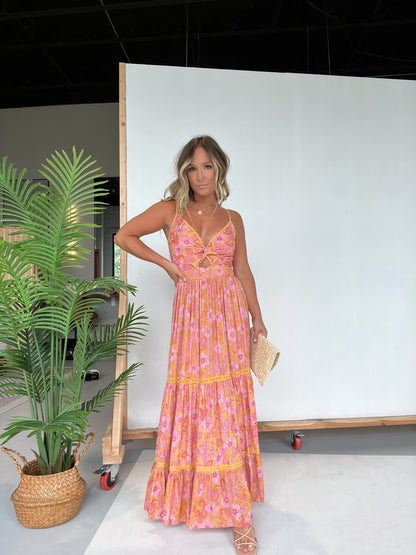 With the Sunflowers Maxi Dress Marigold