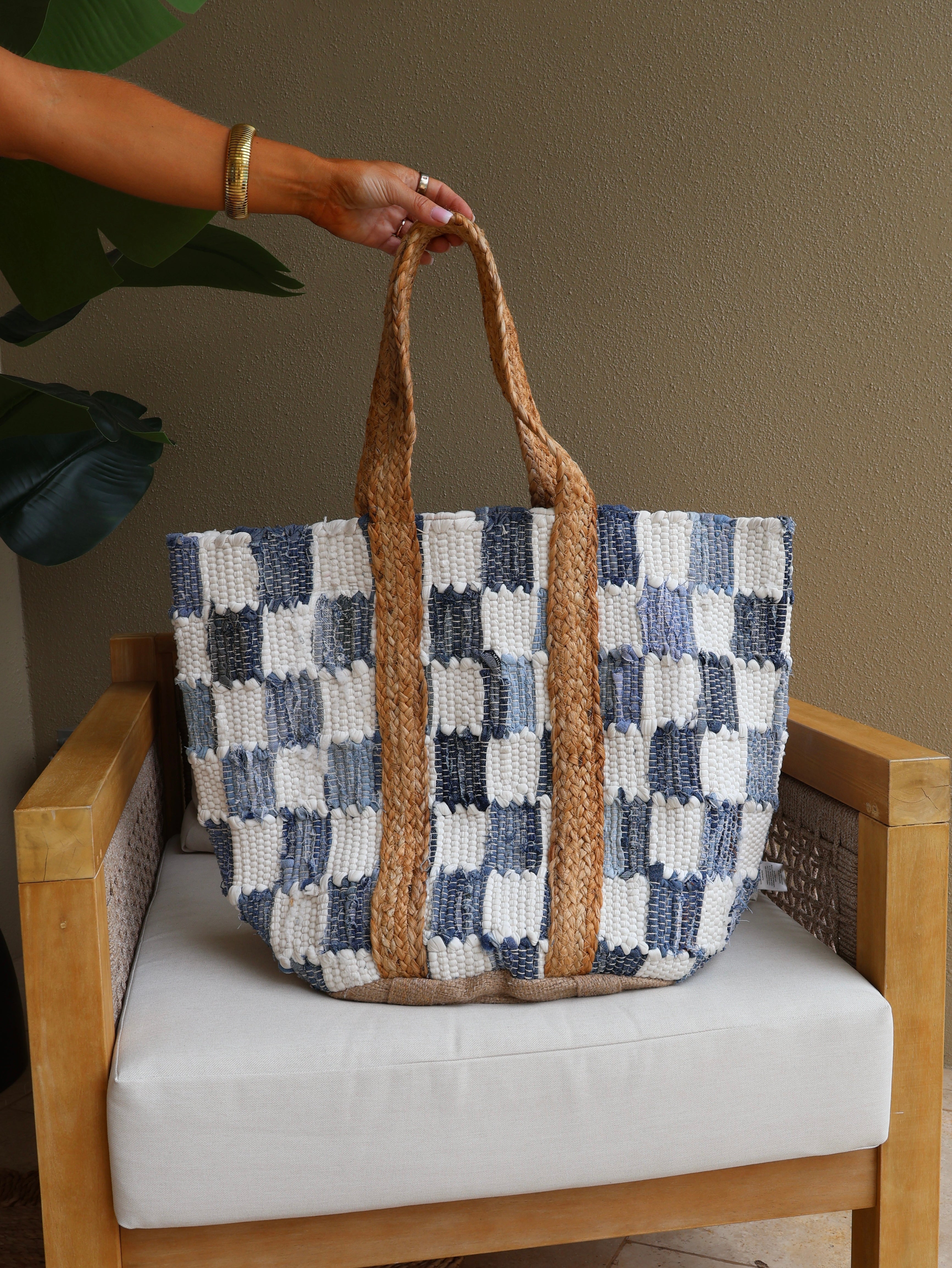 Newport Denim Patchwork Tote