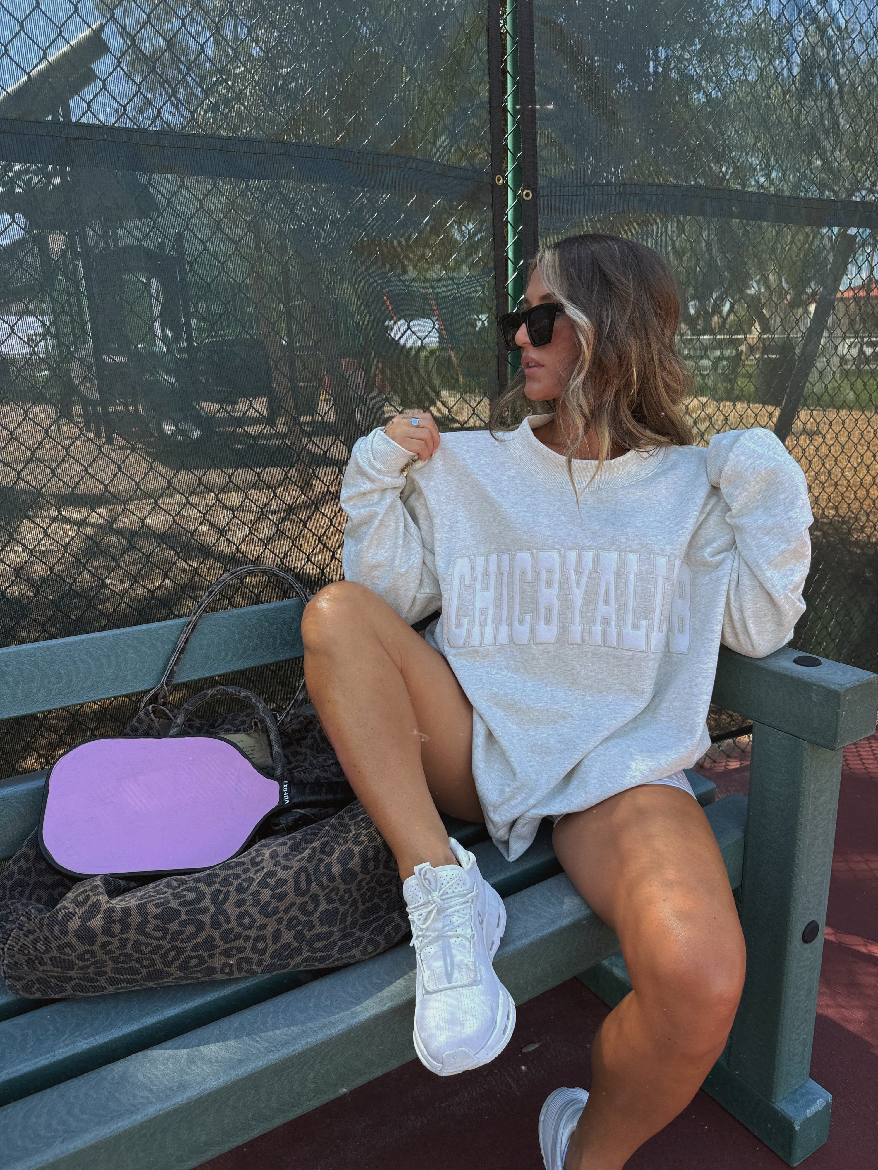 Chic by Ally B Mock Neck Sweatshirt Oat Grey