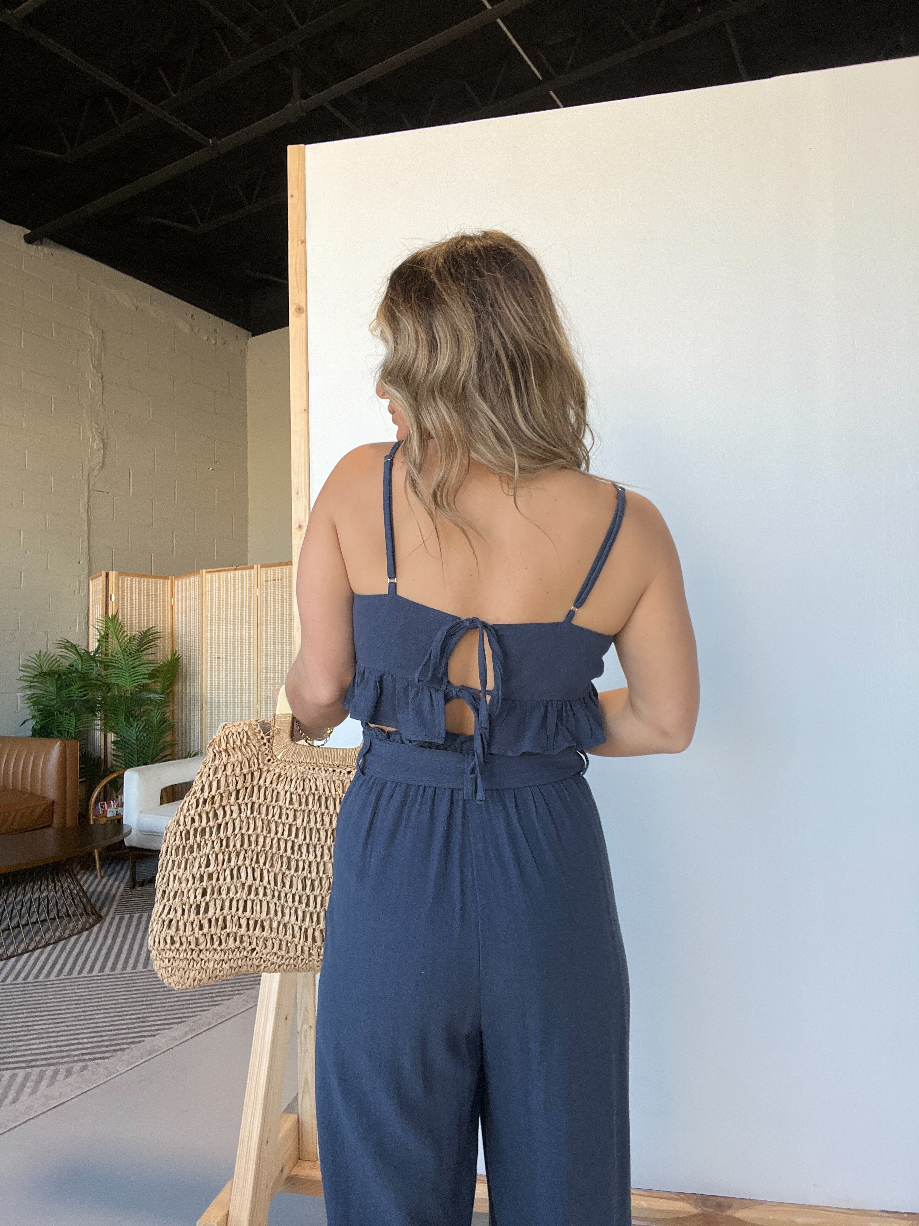 Arabella Woven Set Navy