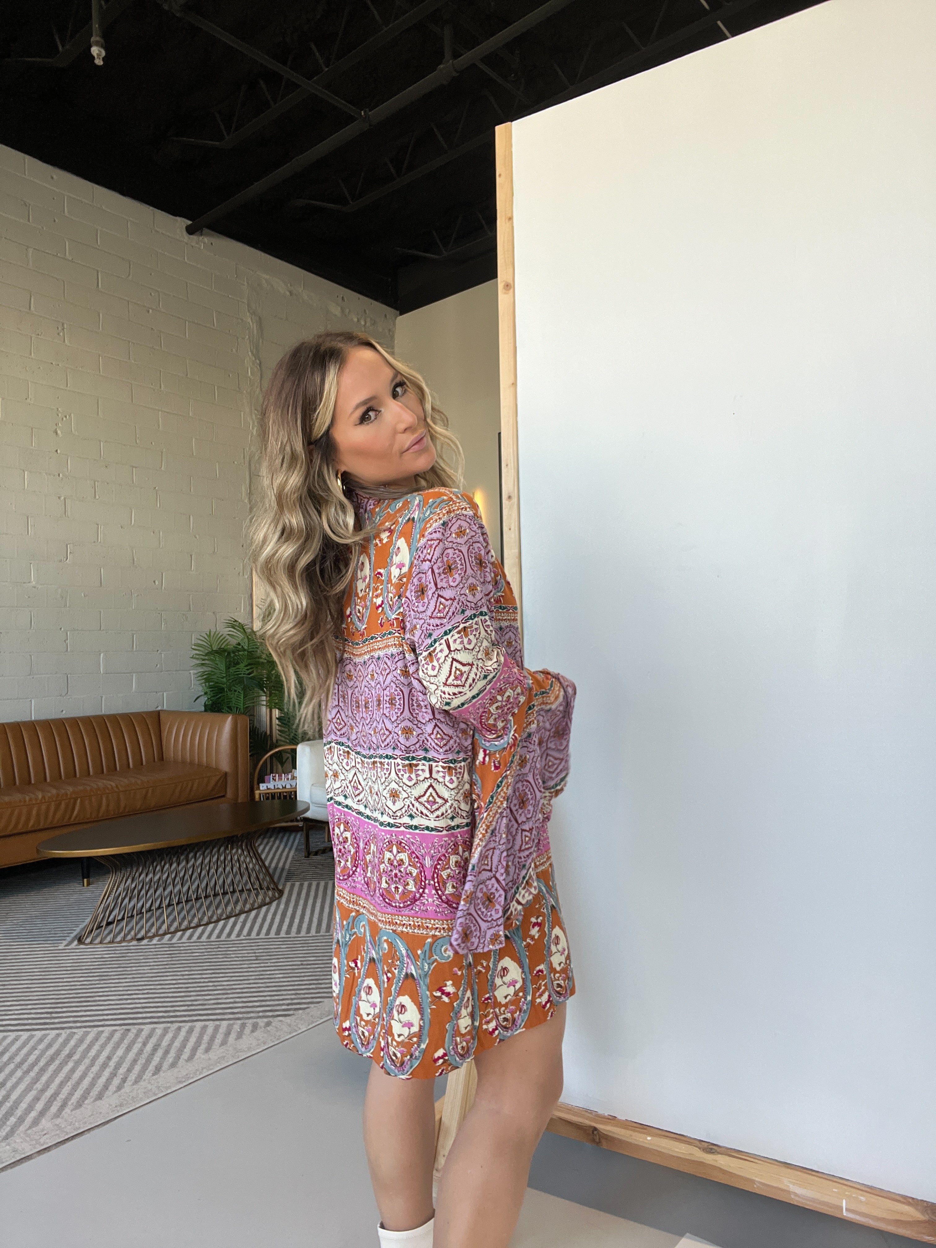 Alexandra Boho Flare Sleeve Dress