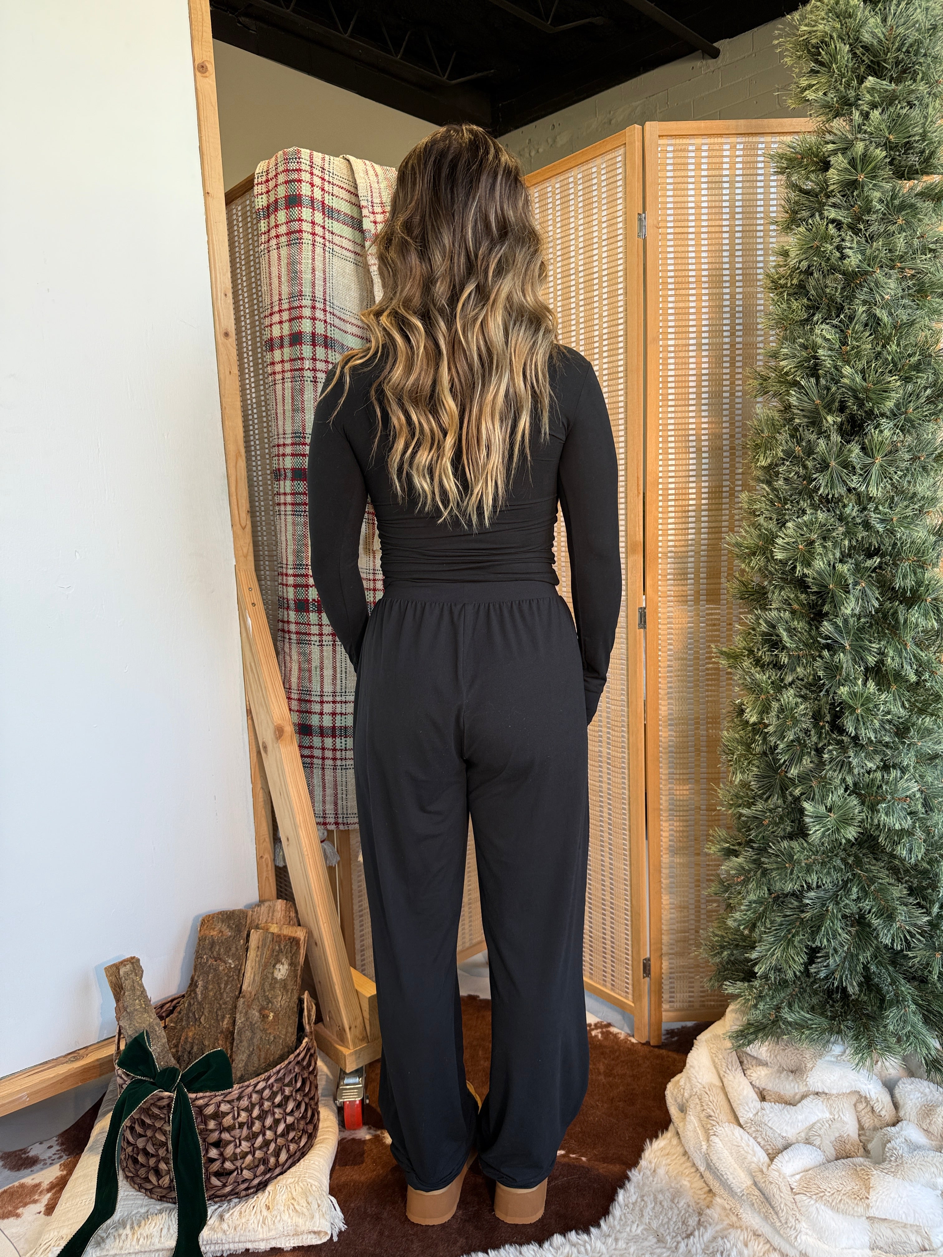 Early 2000's Knit Lounge Pants Black