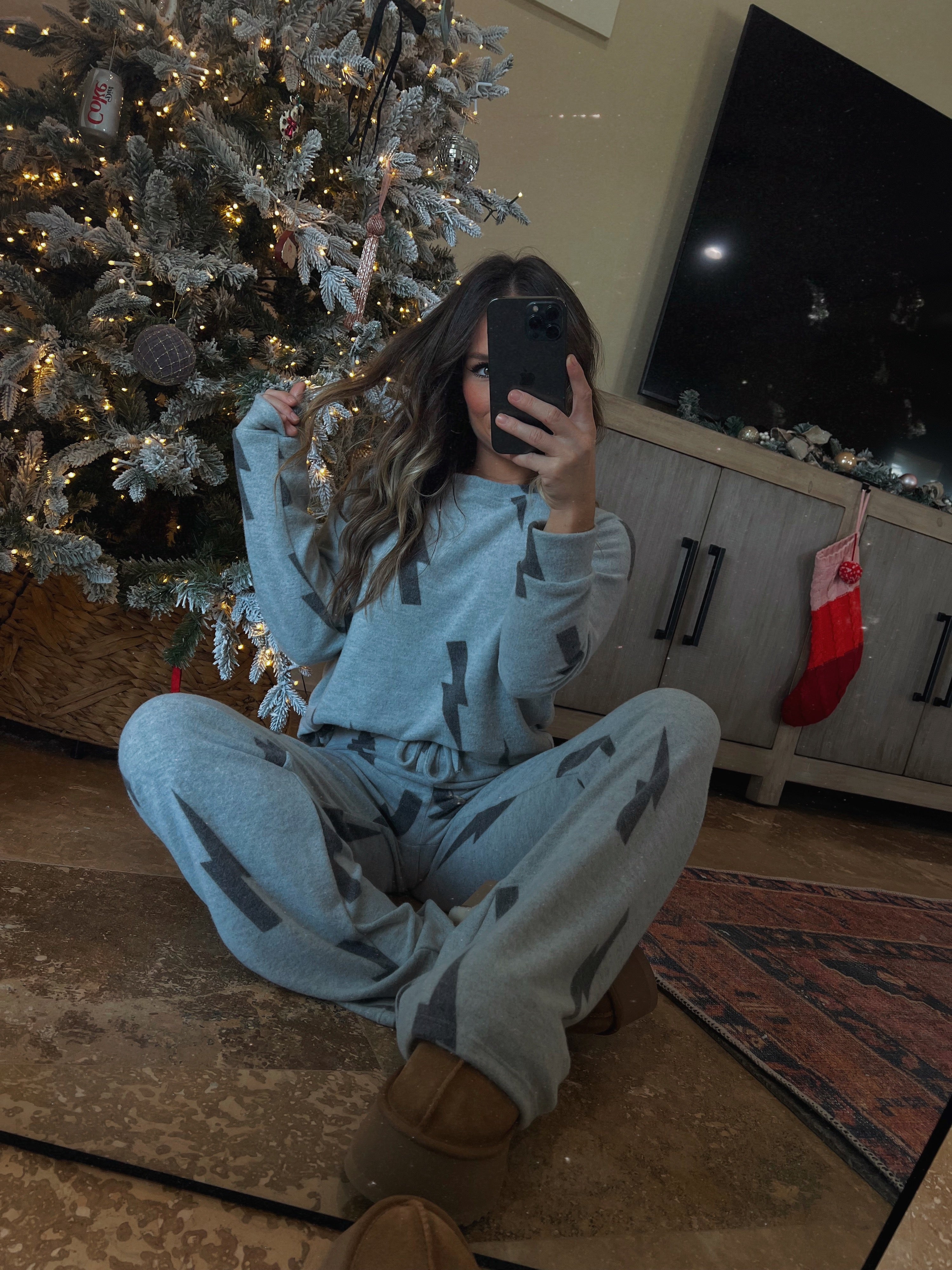 Electric Babe Lounge Set Light Grey