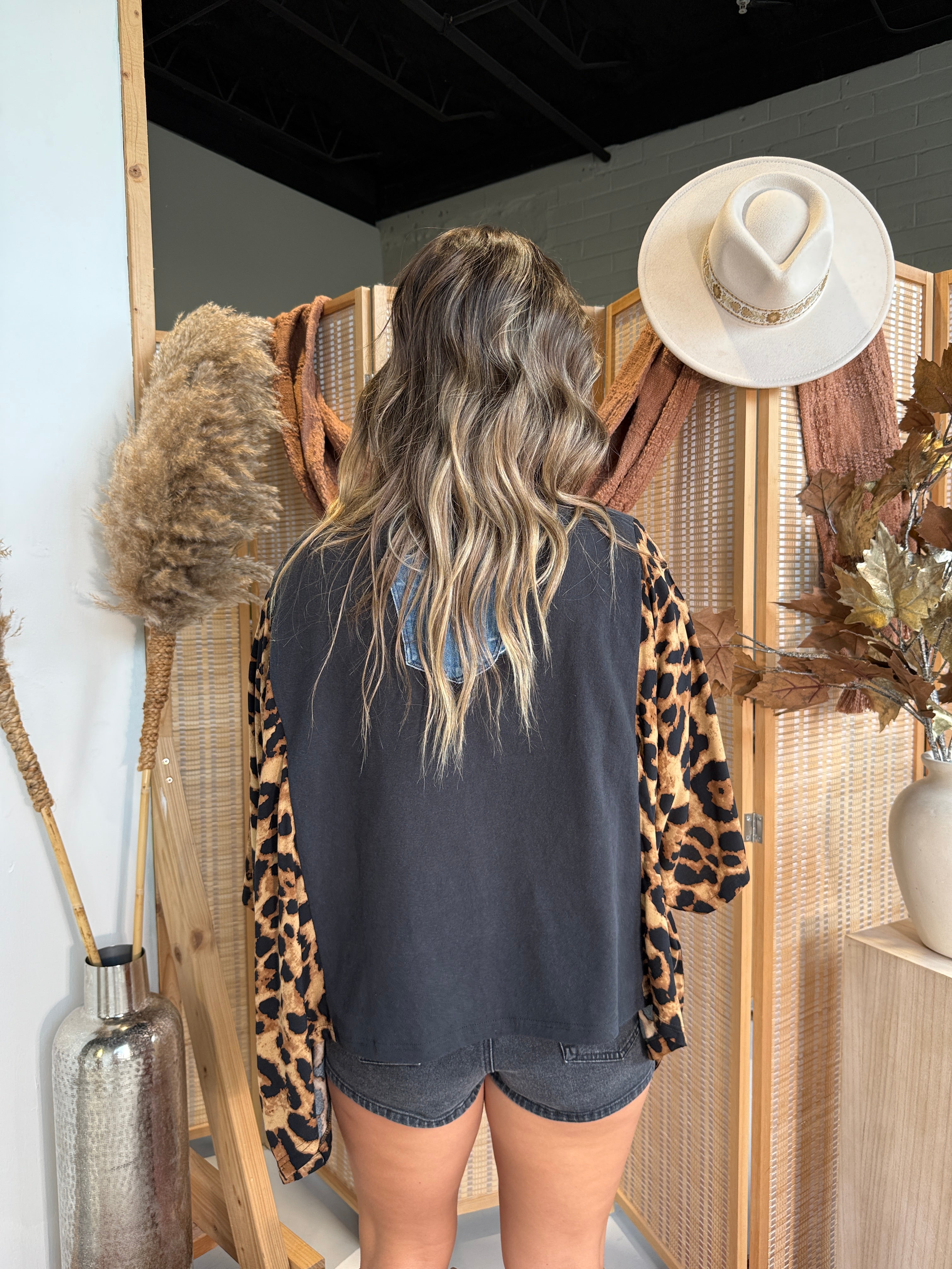 Garth Brooks Mix & Match Tee Black Cheetah