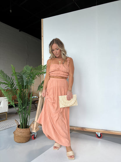 Coral Sands Skirt Set Peachy Coral