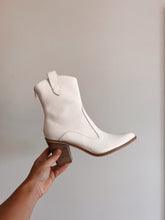 Load image into Gallery viewer, TARA COWBOY INSPIRED BOOTIES WHITE
