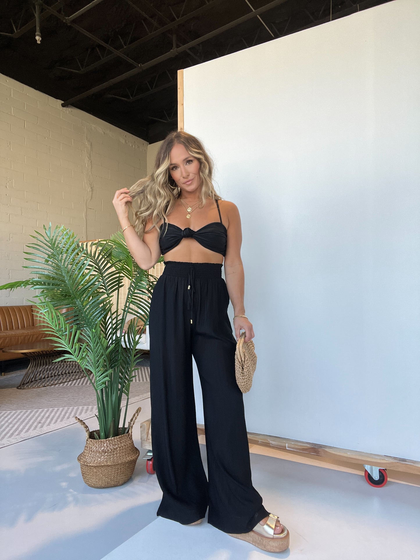 Easy Breezy Beach Pants Black