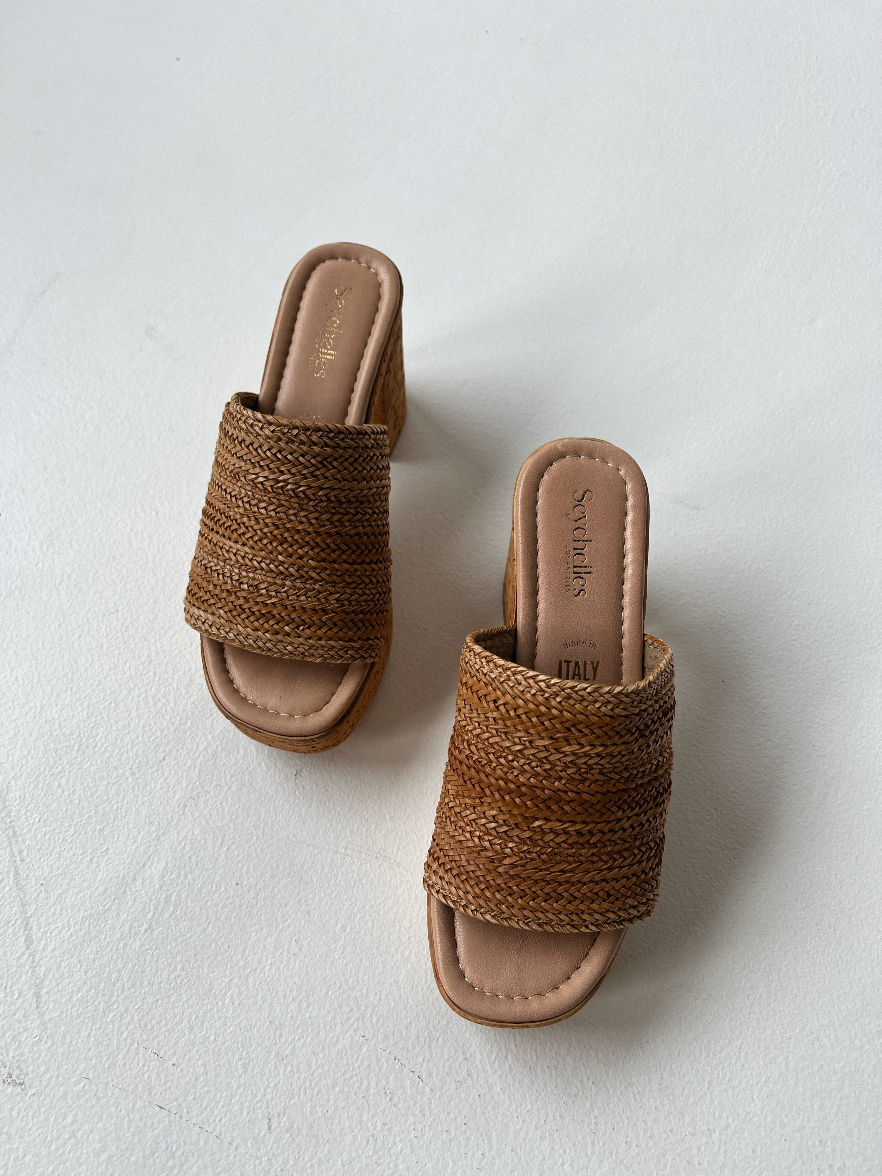 Applause Cork Raffia Wedges