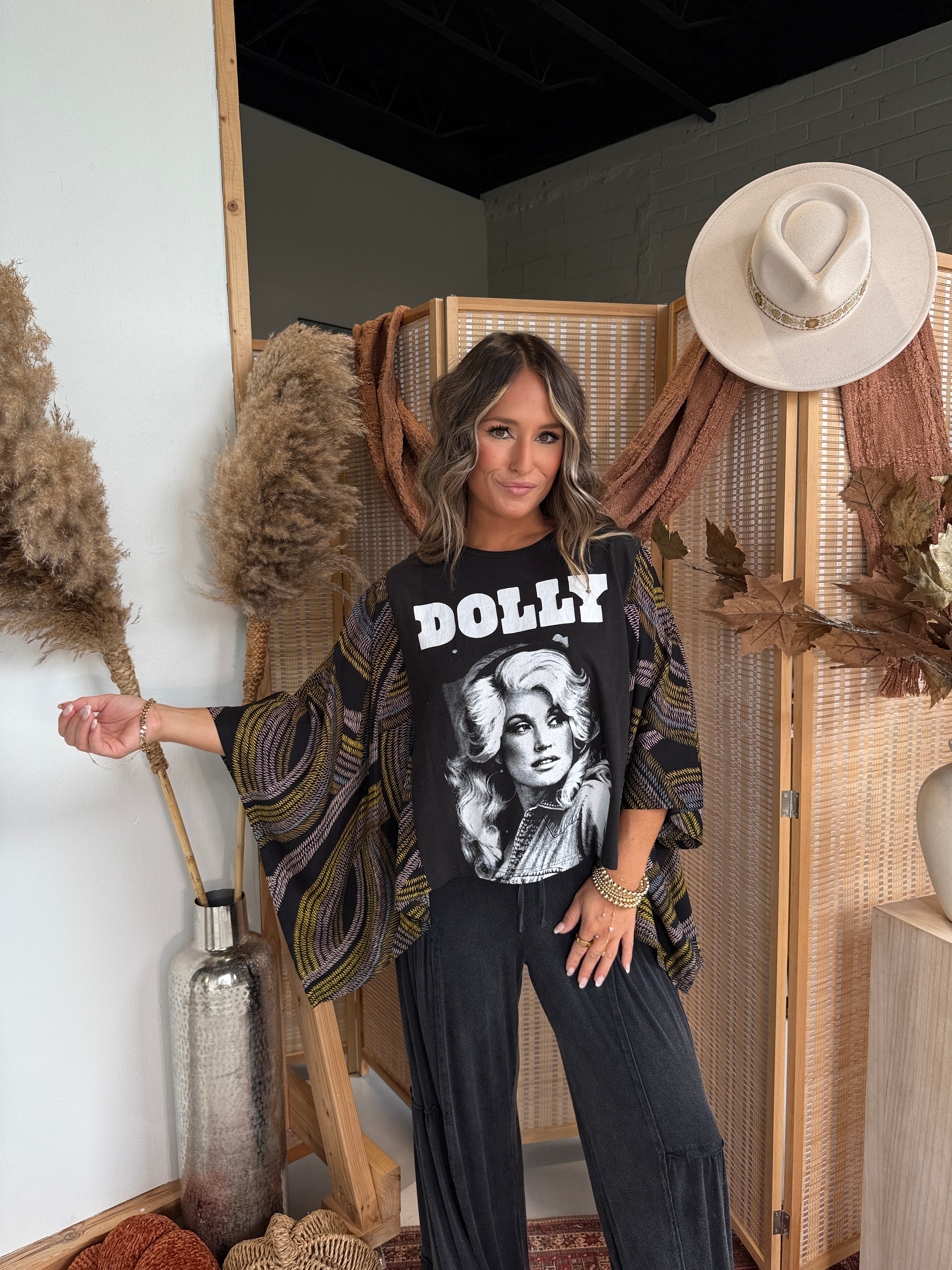 Dolly Parton Mix & Match Tee Black Multi
