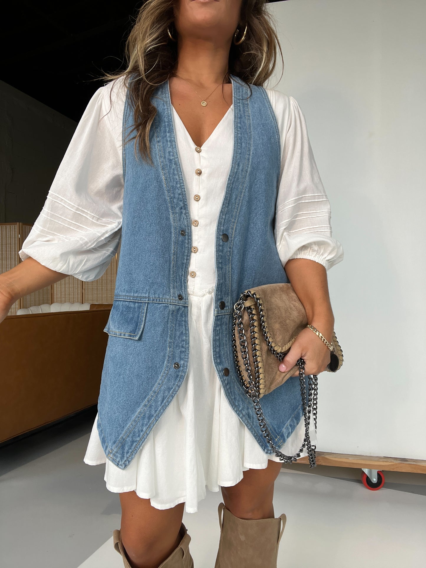 Montana Oversized Denim Vest