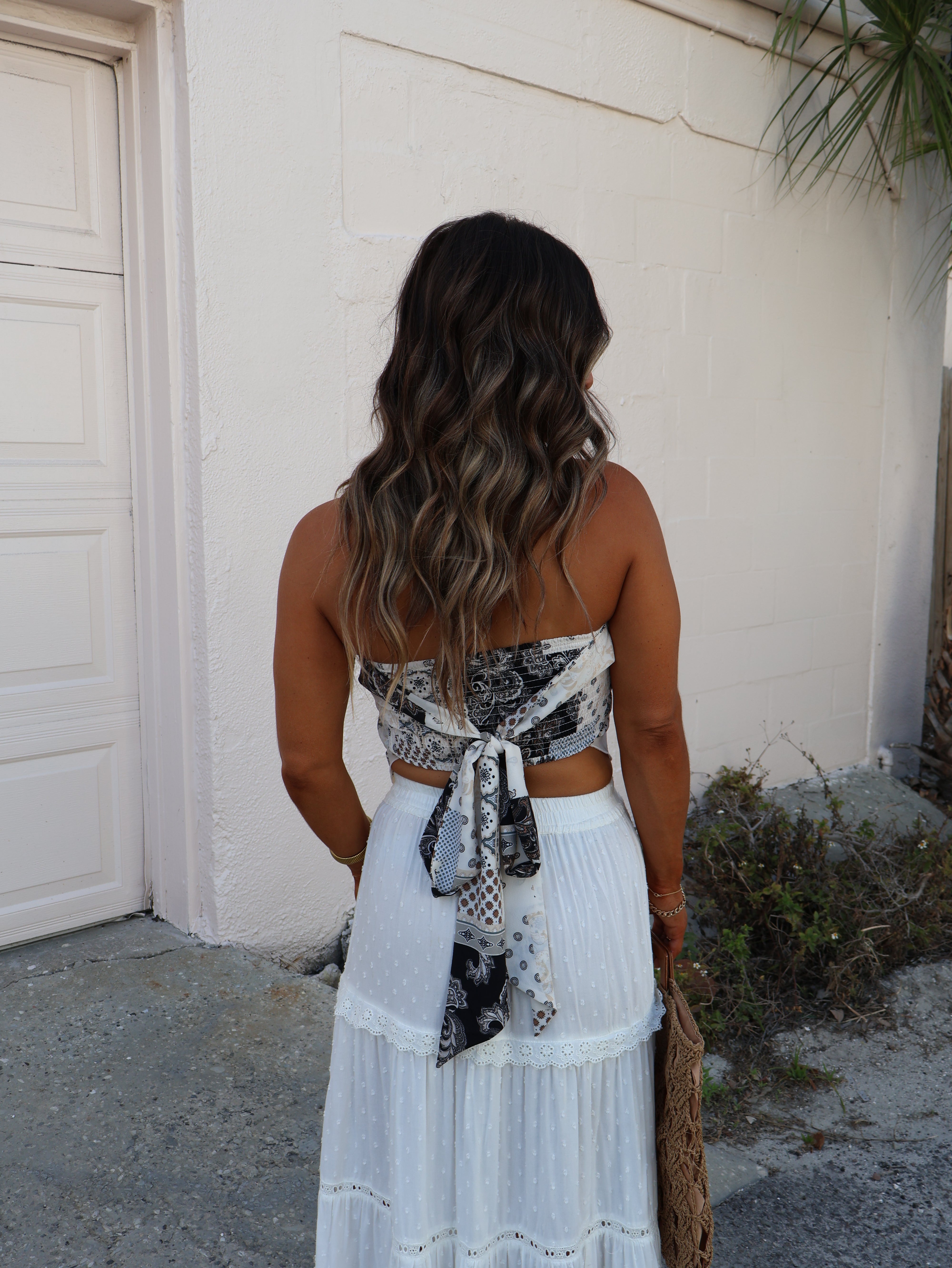 Adele Paisley Bandana Top Black Multi