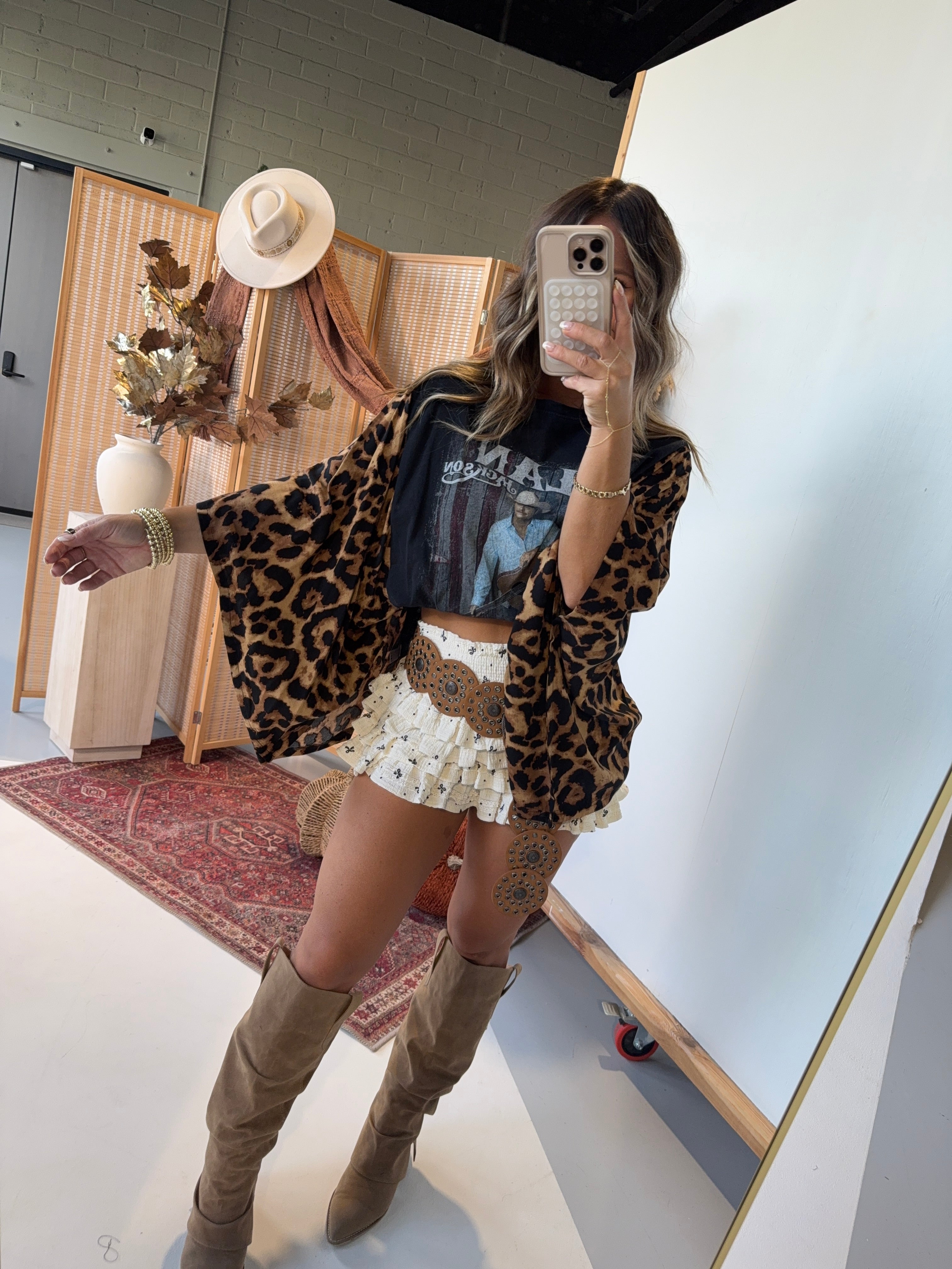 Alan Jackson Mix & Match Tee Black Cheetah