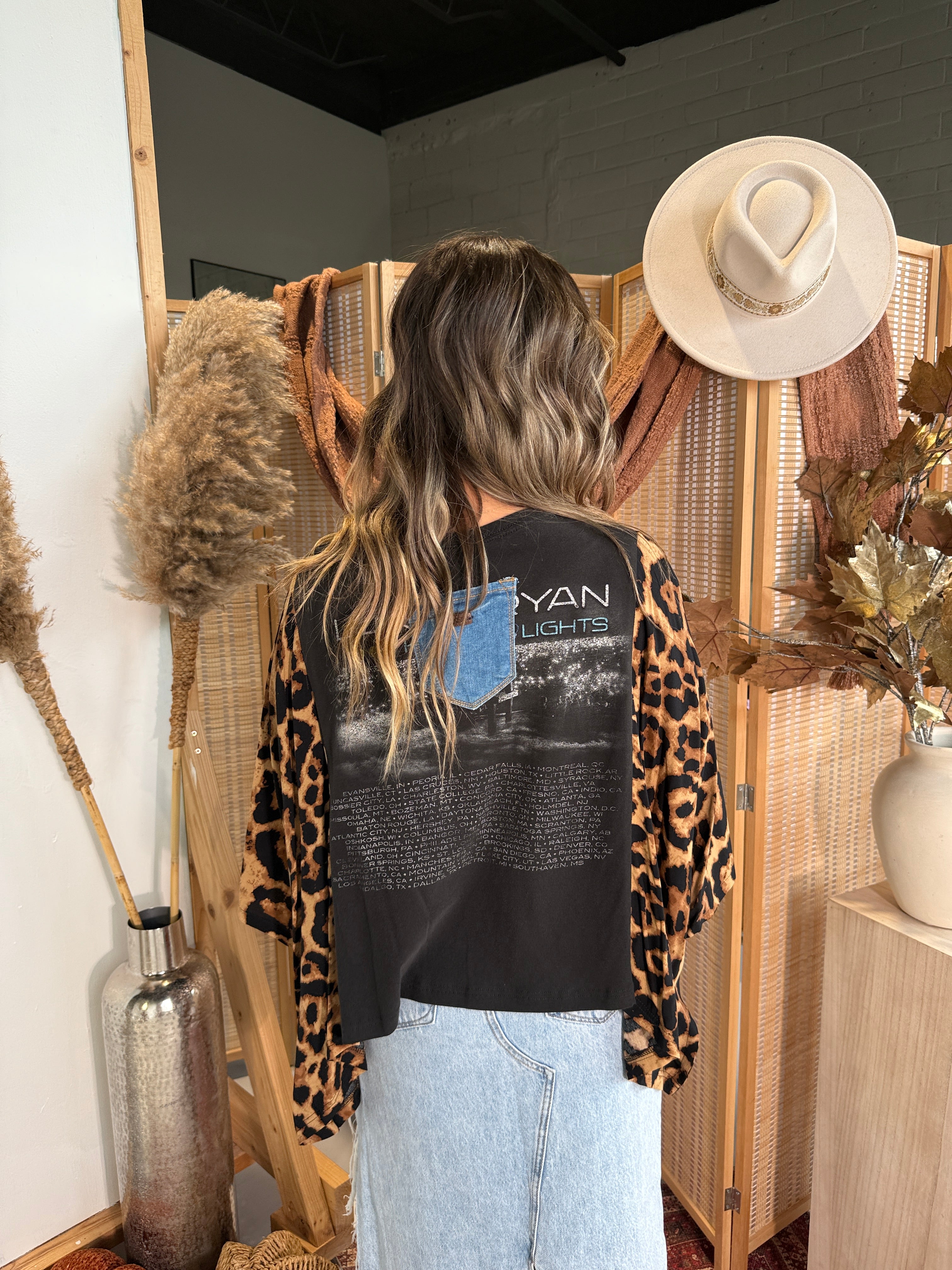 Luke Bryan Mix & Match Tee Black Cheetah