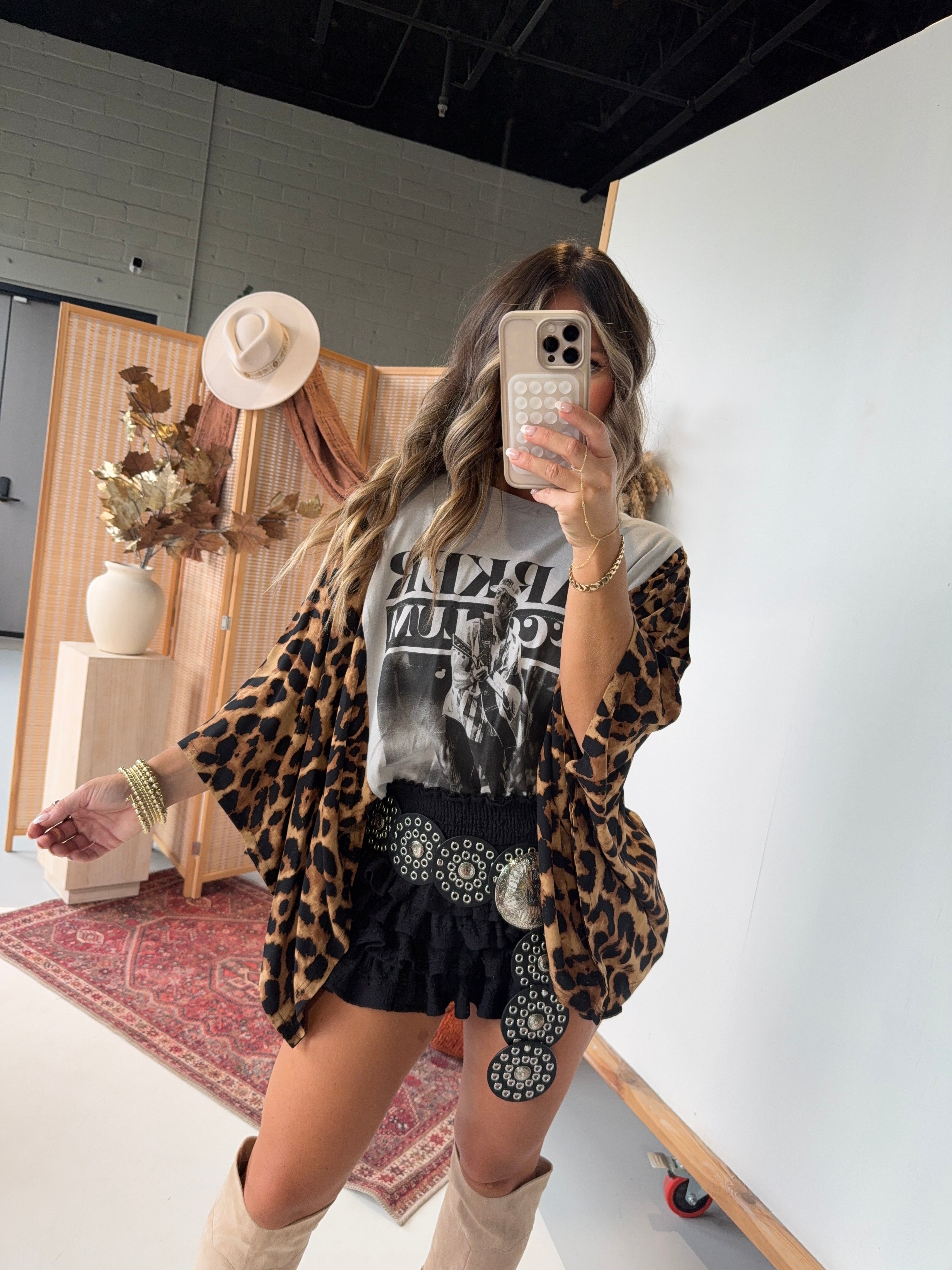 Parker McCollum Mix & Match Tee Taupe Cheetah