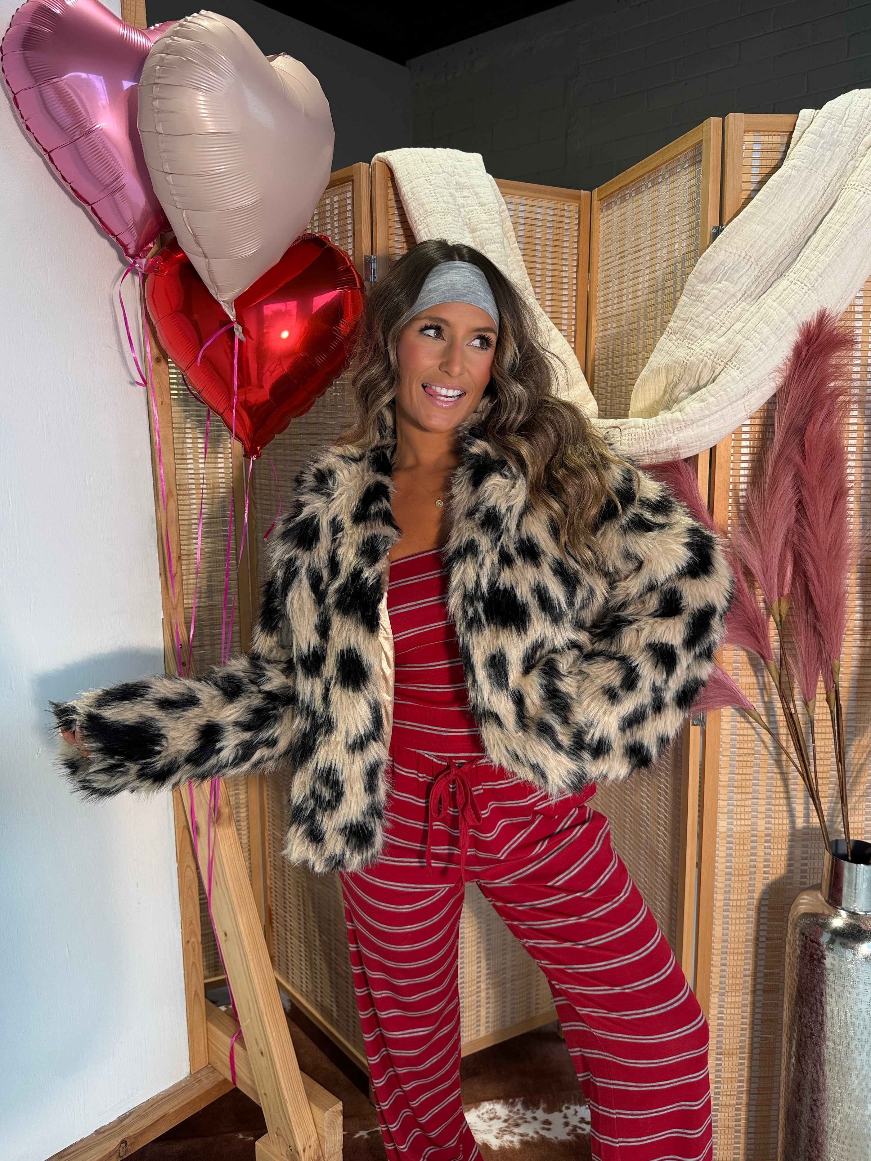 The Proposal Fur Jacket Leopard