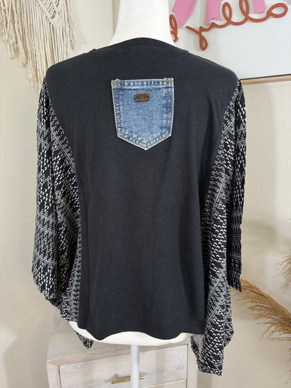 Elton John Mix & Match Tee Black Aztec