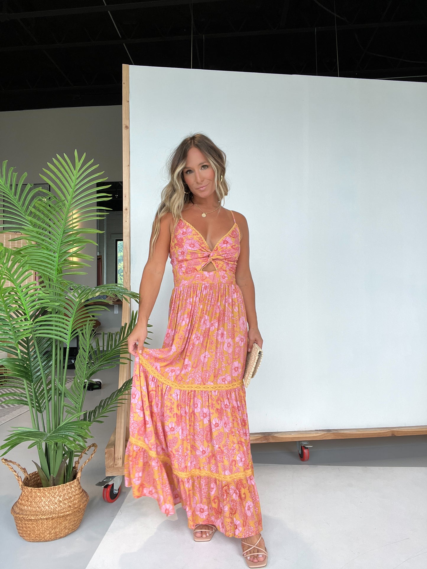 With the Sunflowers Maxi Dress Marigold