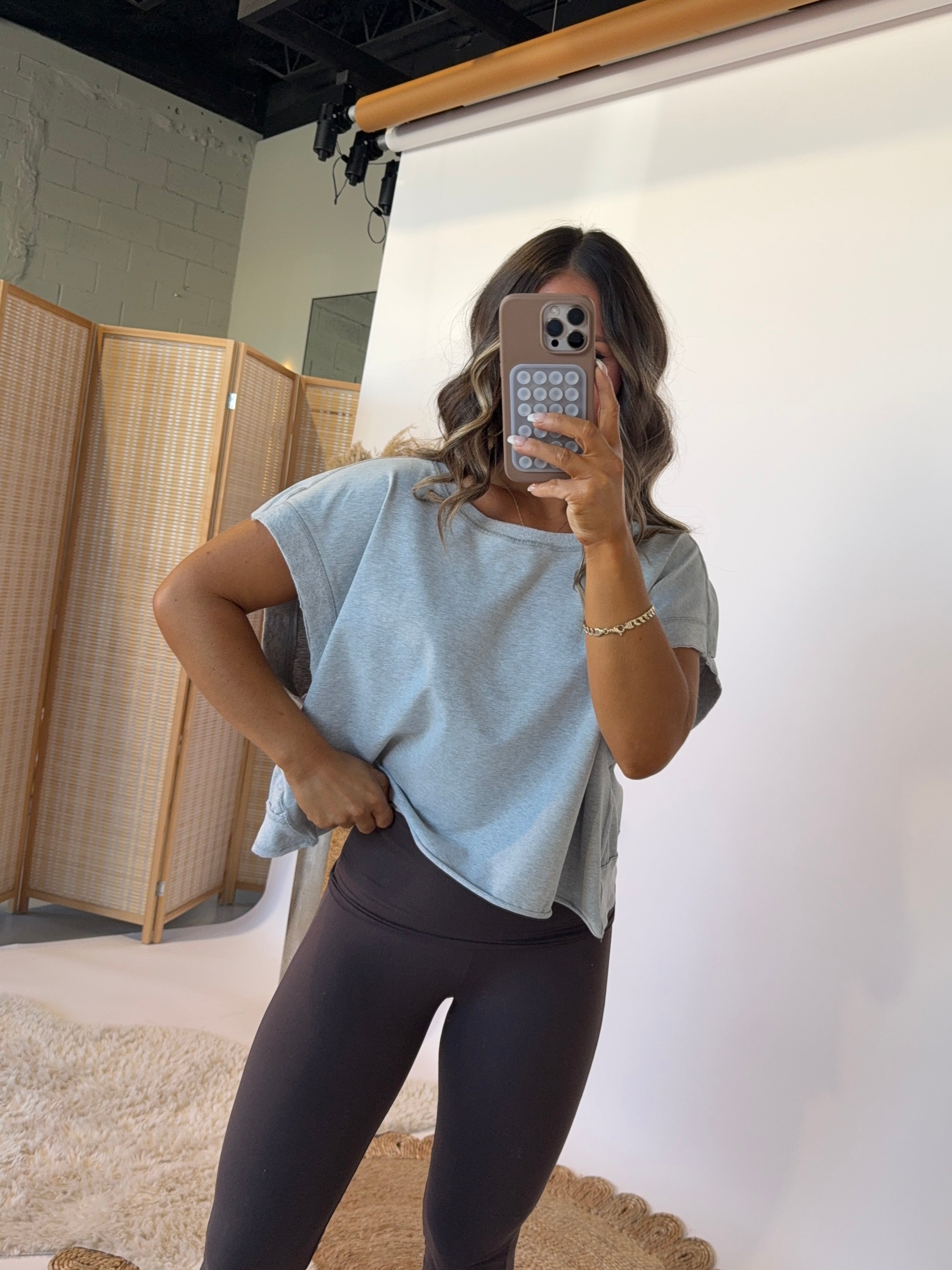 Brookie Athletic Top Heather Grey