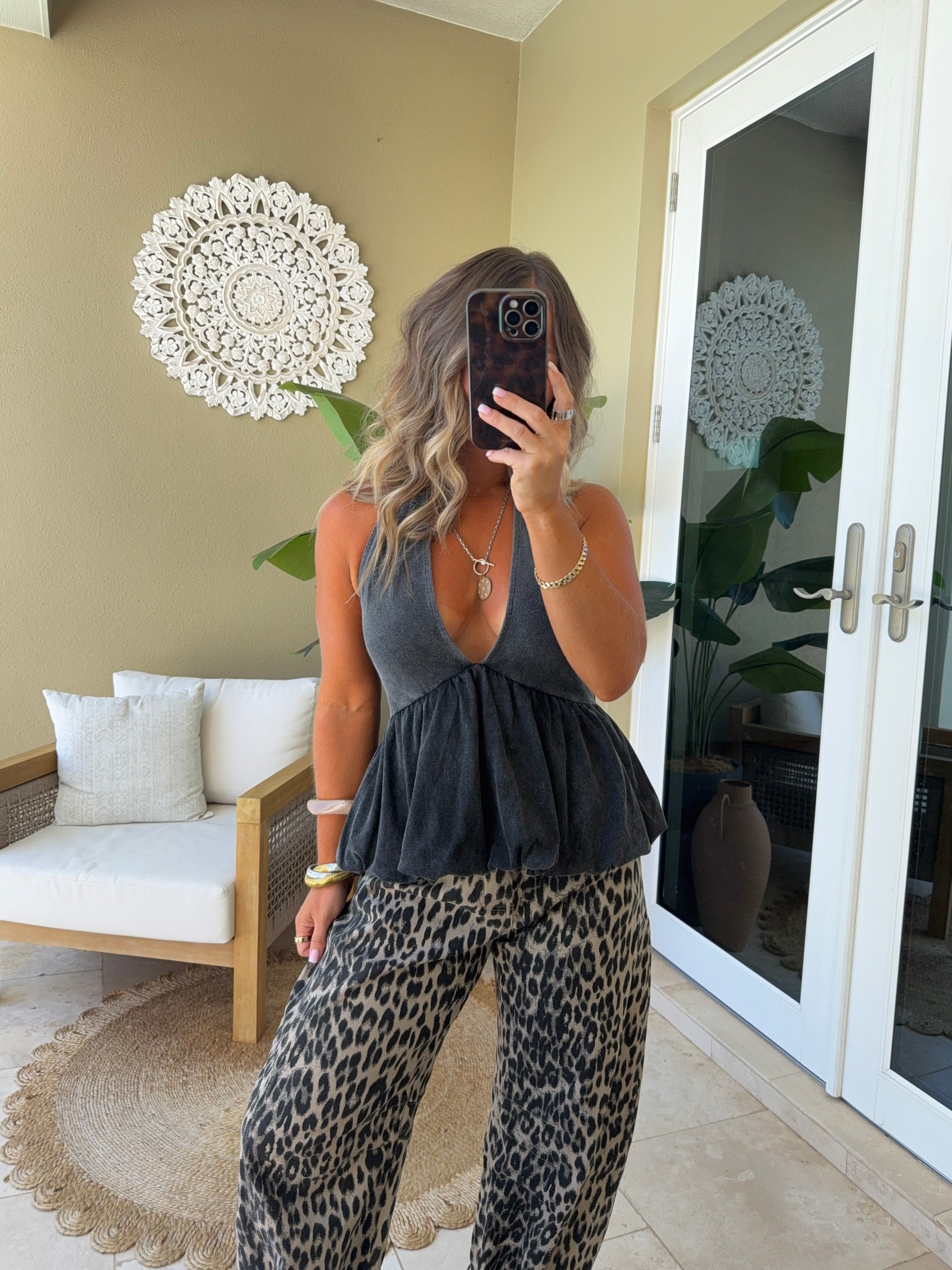 Sydney Halter Top Washed Black
