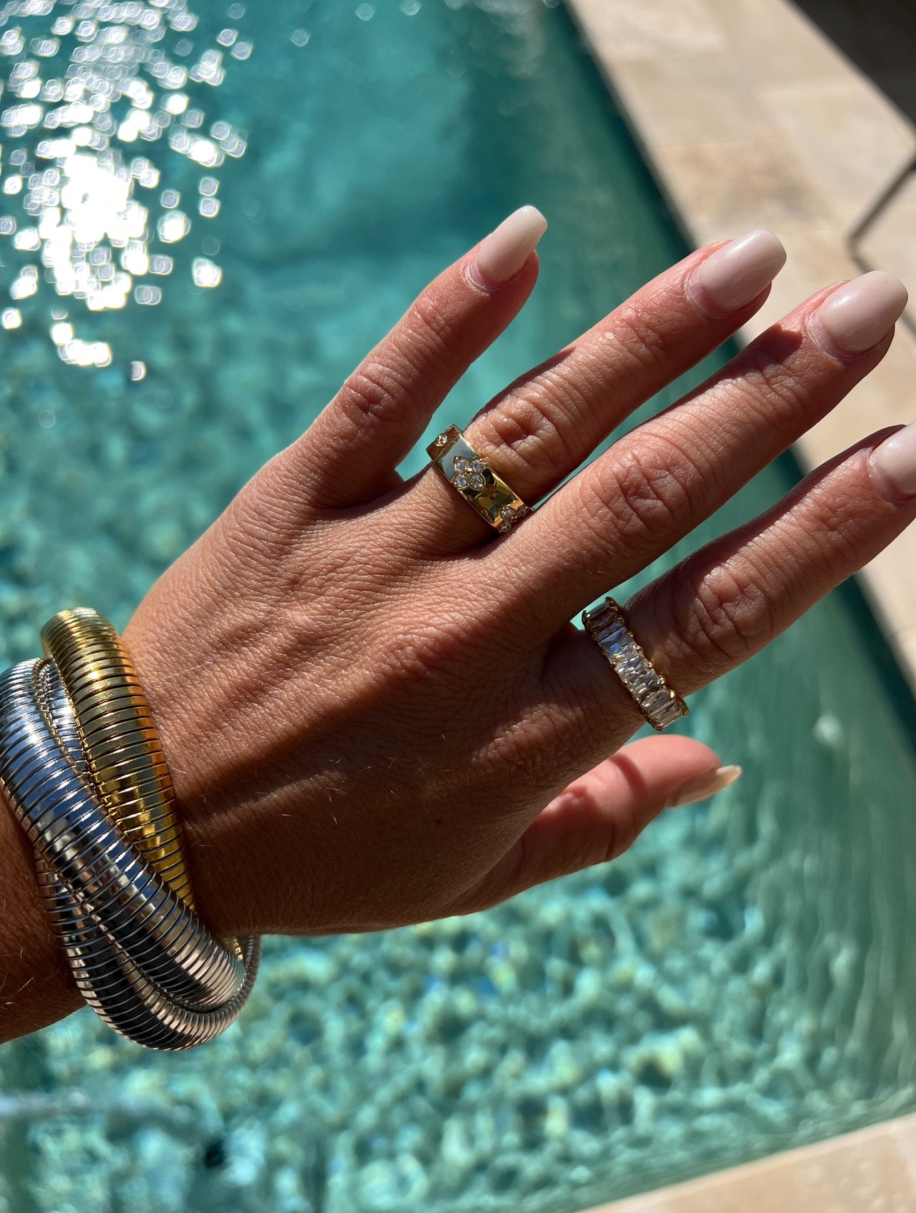 Fallon Clover 18K Gold Ring