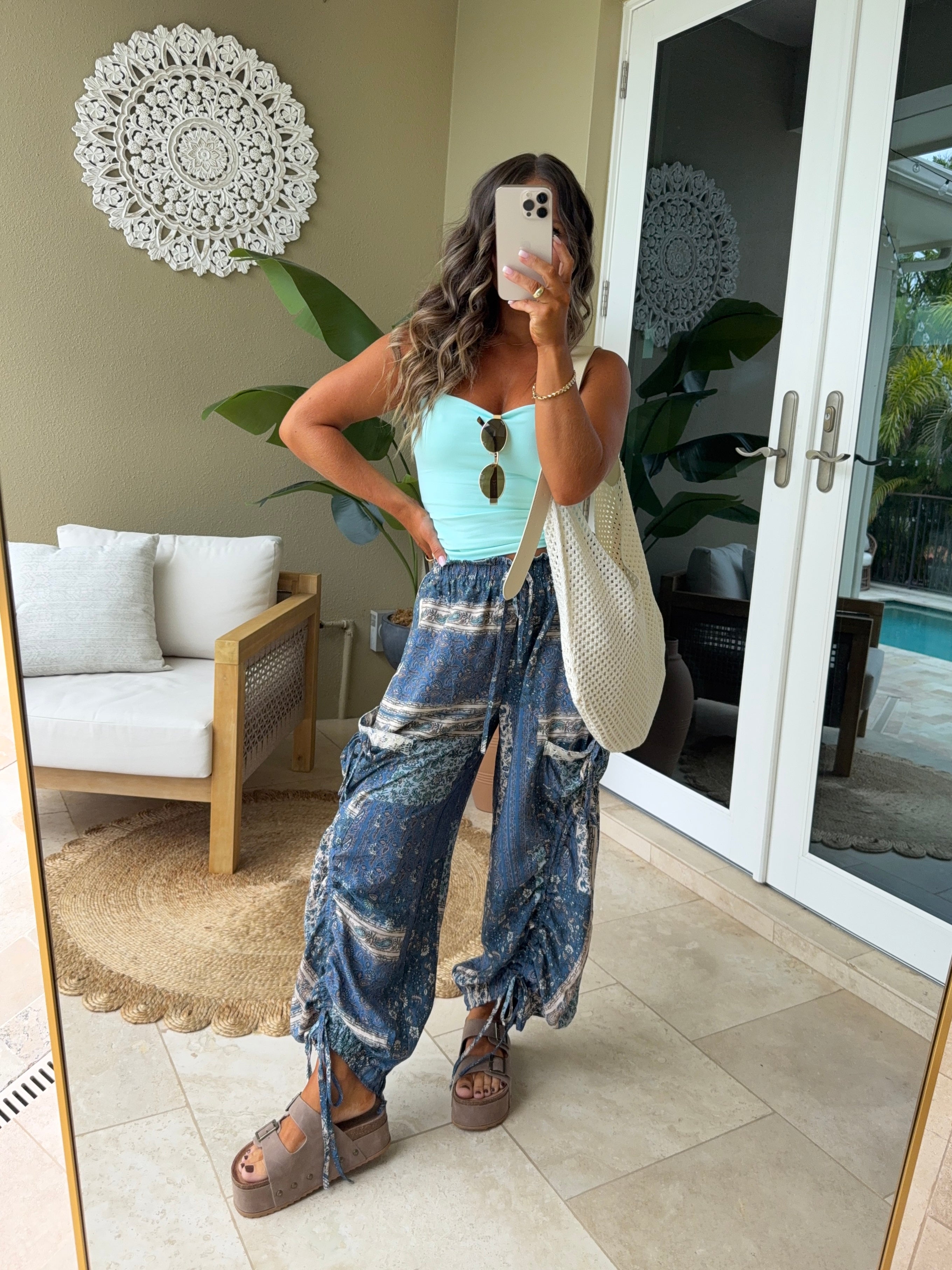 Soft Spoken Paisley Lounge Pants Blue Multi