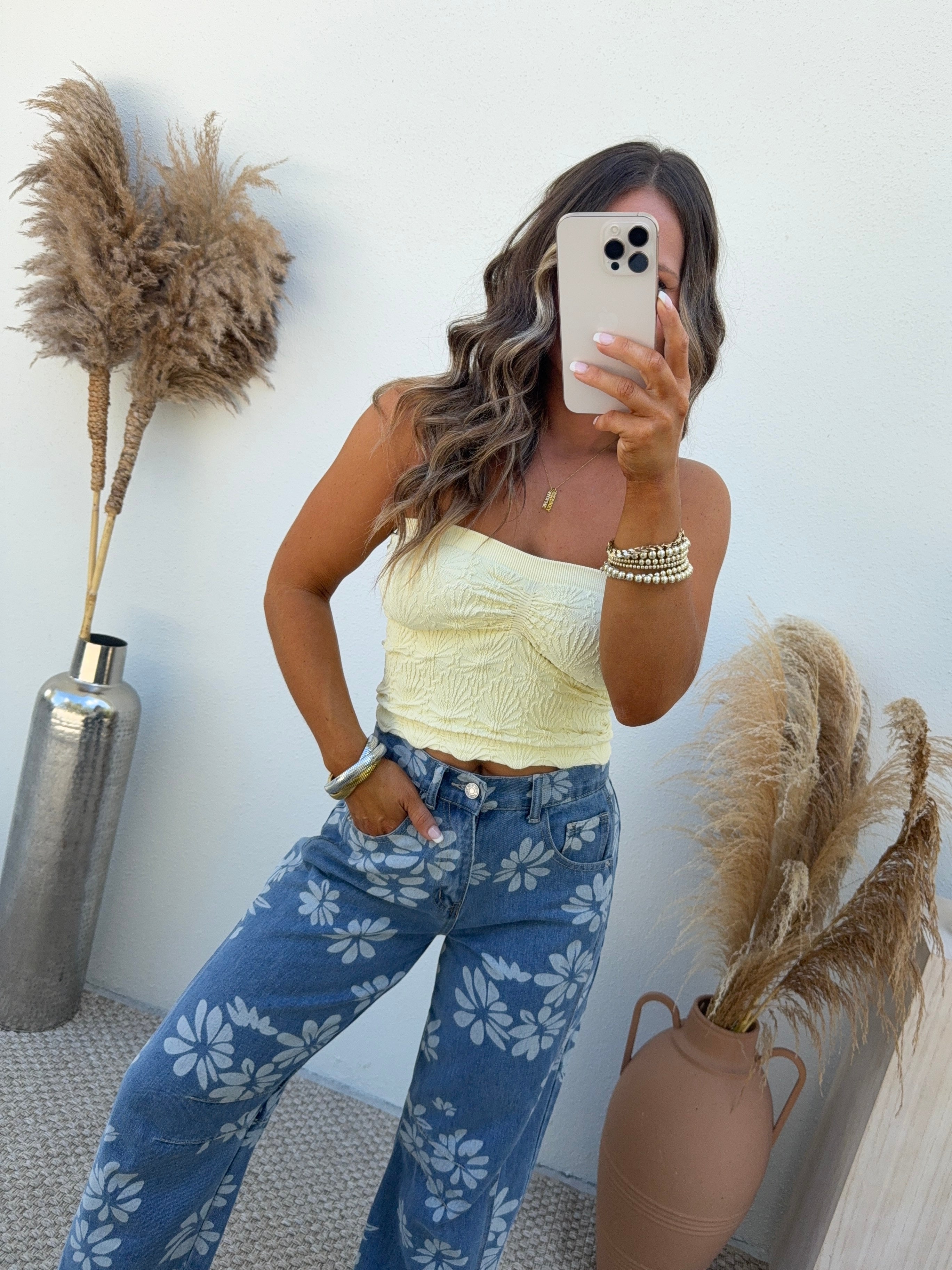 Run Away Tube Top Pale Banana